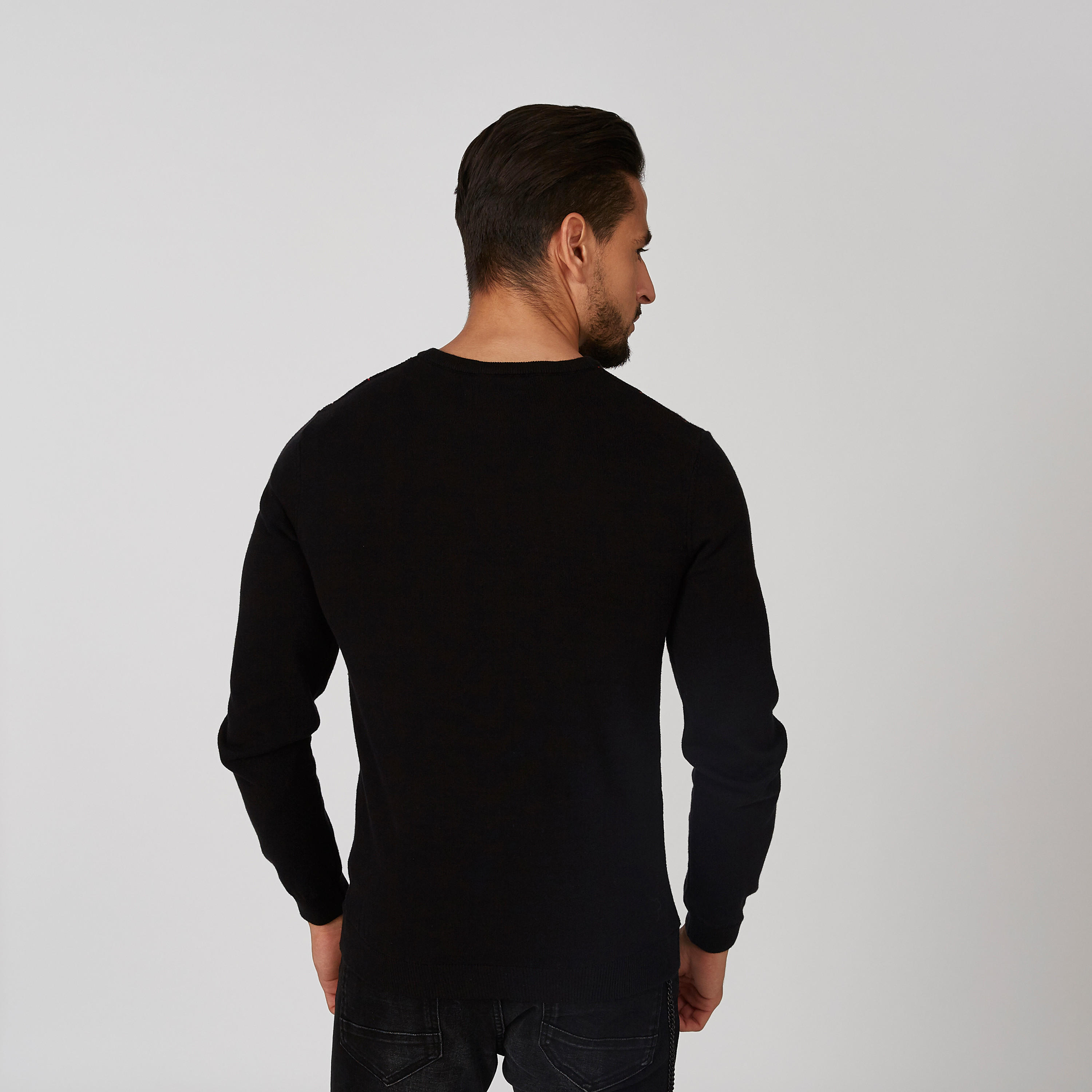 سويتر مستدام مقلّم بقصّة سليم وياقة ضيقة وأكمام طويلة -men-clothing-sweatersandpullovers-image-7