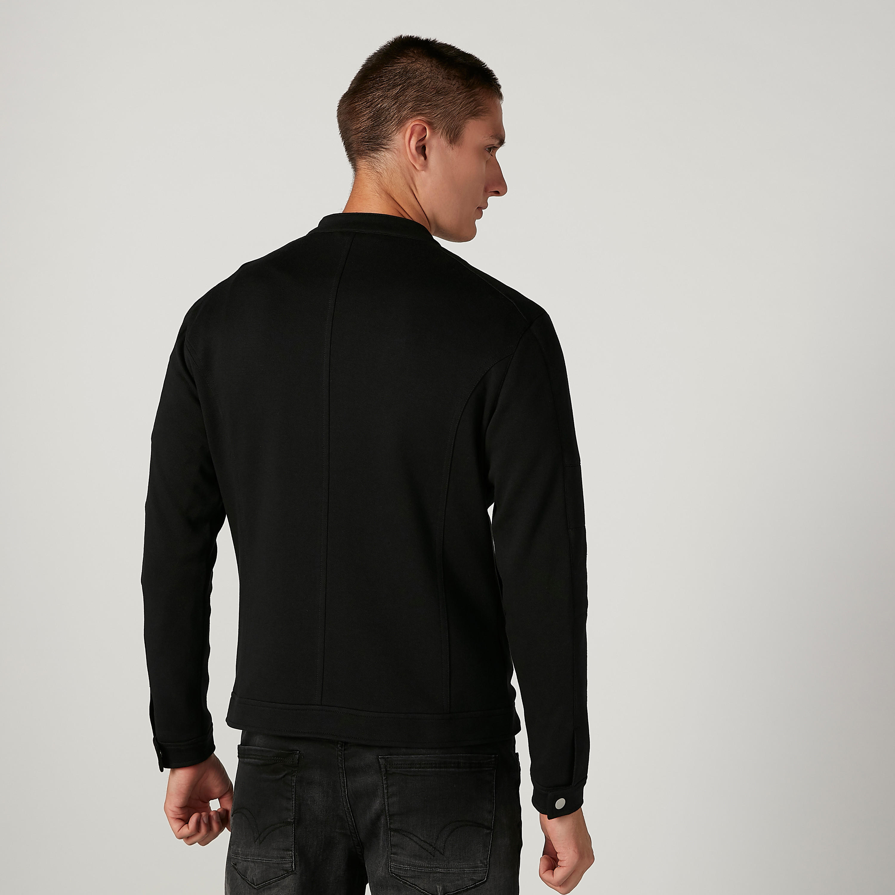 جاكيت بومبر بارز الملمس بأكمام طويلة وتفاصيل جيوب-men-clothing-jacketsandblazers-jackets-image-4