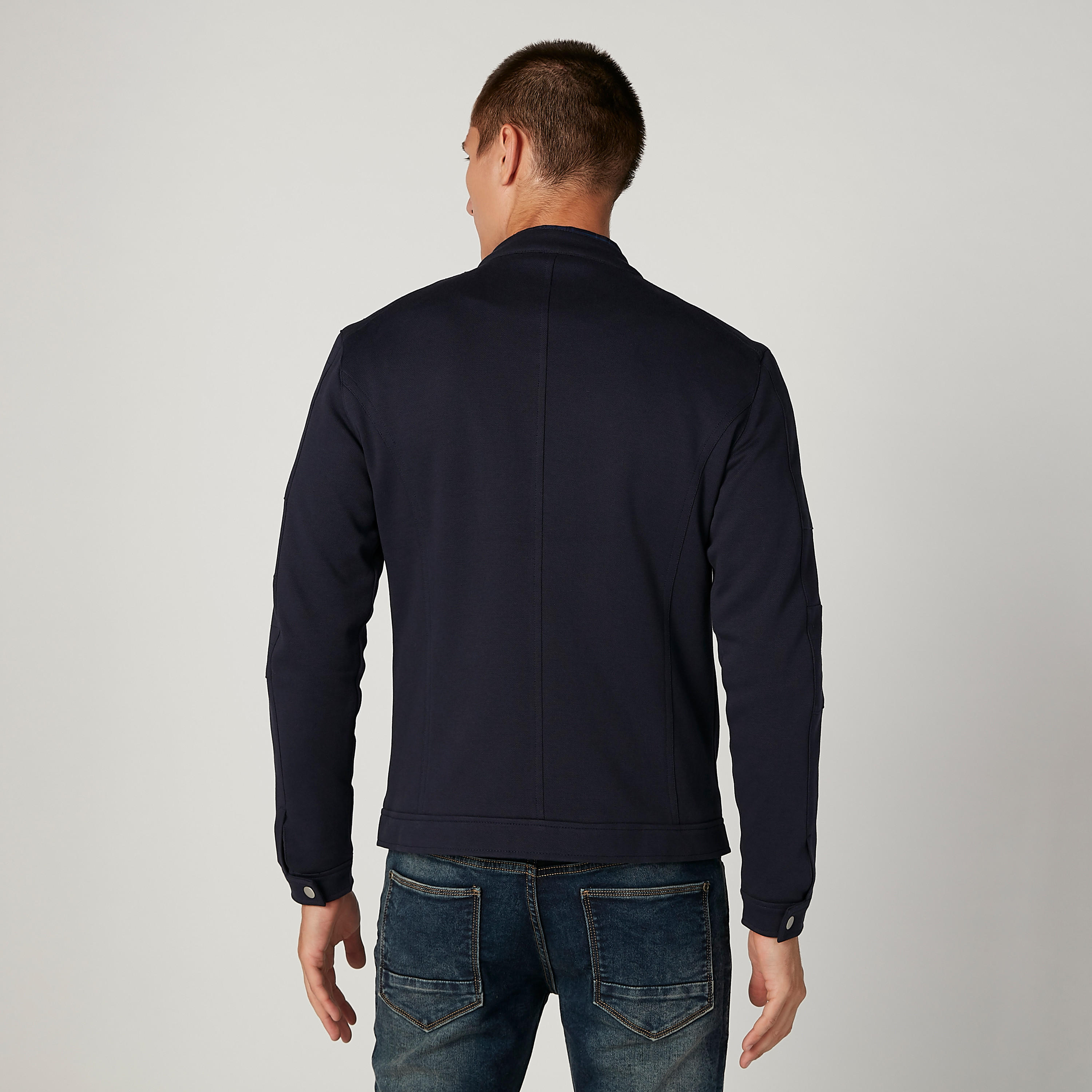 جاكيت بومبر بارز الملمس بأكمام طويلة وتفاصيل جيوب-men-clothing-jacketsandblazers-jackets-image-4