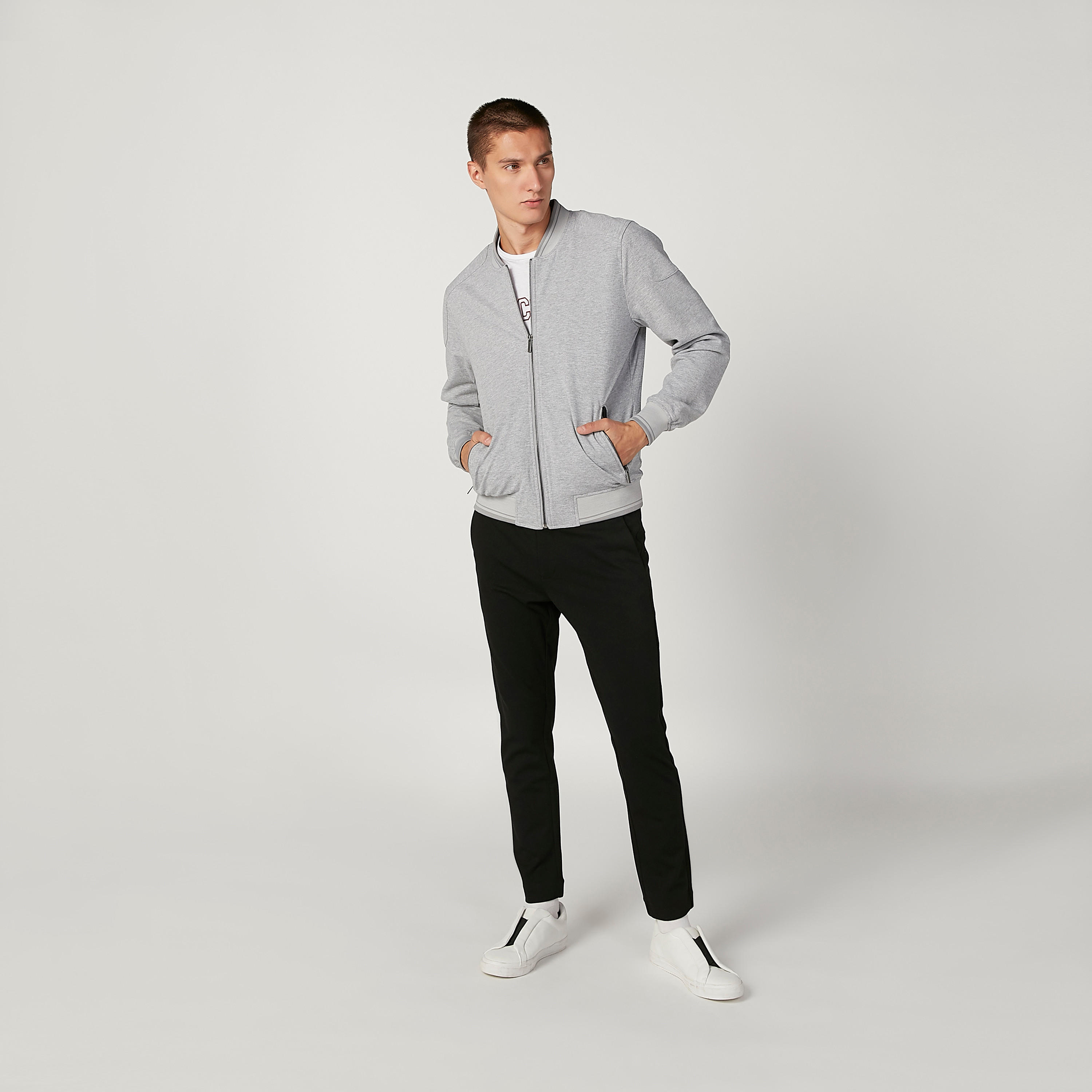 جاكيت بومبر مستدام سادة بجيوب -men-clothing-jacketsandblazers-jackets-image-4