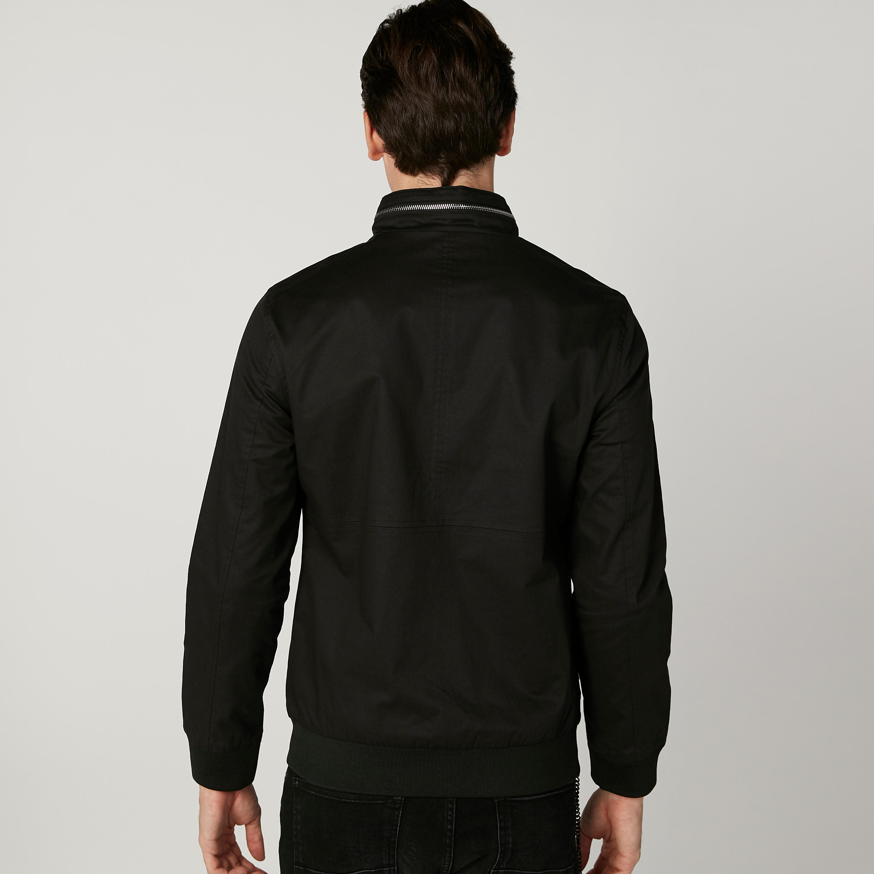 جاكيت بومبر مستدام سادة بأكمام طويلة وسحّاب -men-clothing-jacketsandblazers-jackets-image-4