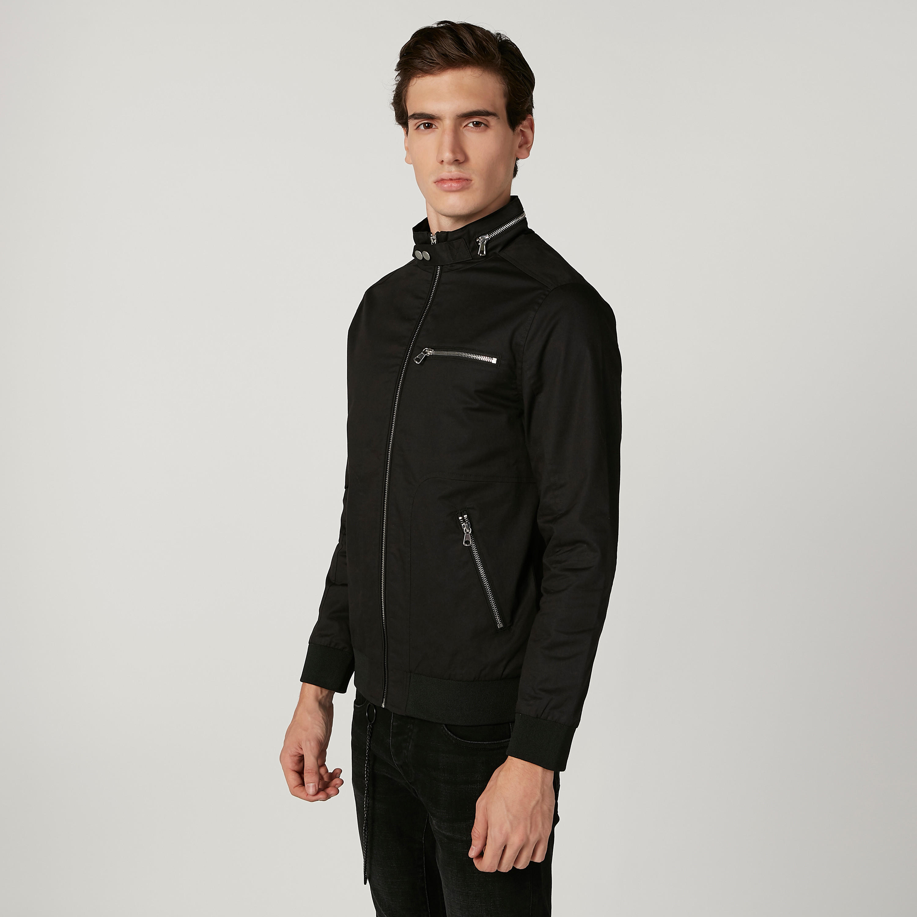 جاكيت بومبر مستدام سادة بأكمام طويلة وسحّاب -men-clothing-jacketsandblazers-jackets-image-5
