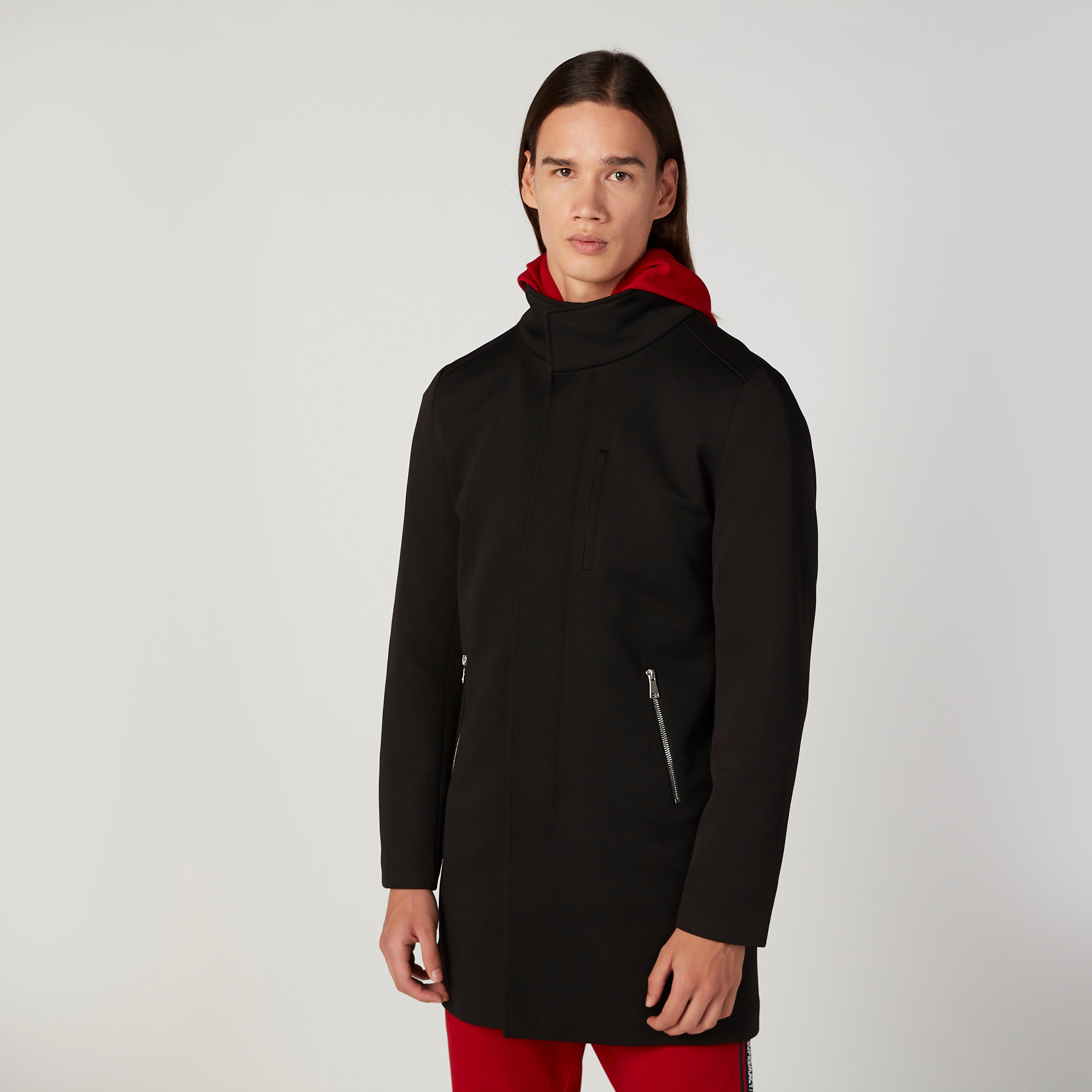 جاكيت مستدام طويل سادة بأكمام طويلة وجيوب -men-clothing-jacketsandblazers-jackets-image-4