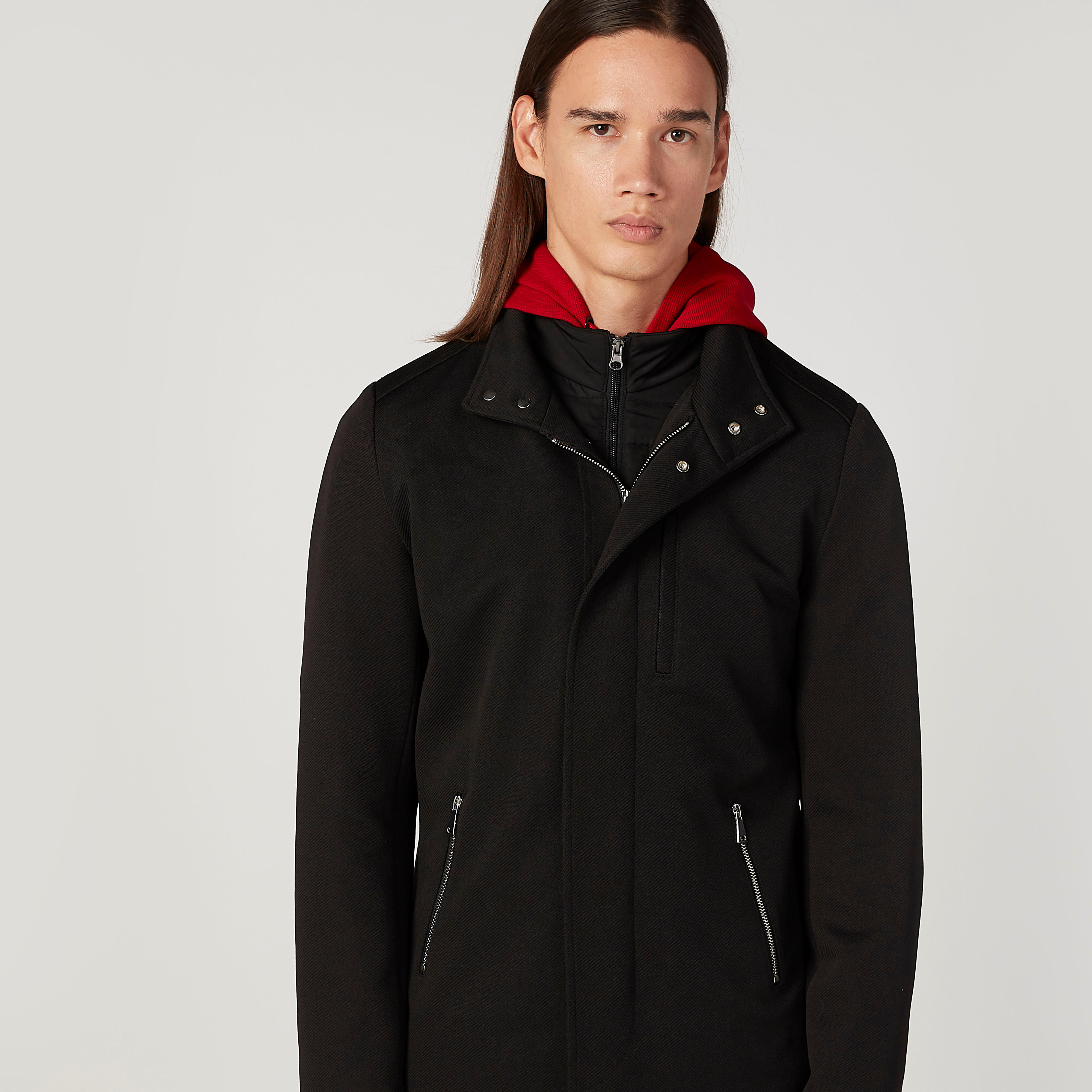 جاكيت مستدام طويل سادة بأكمام طويلة وجيوب -men-clothing-jacketsandblazers-jackets-image-2