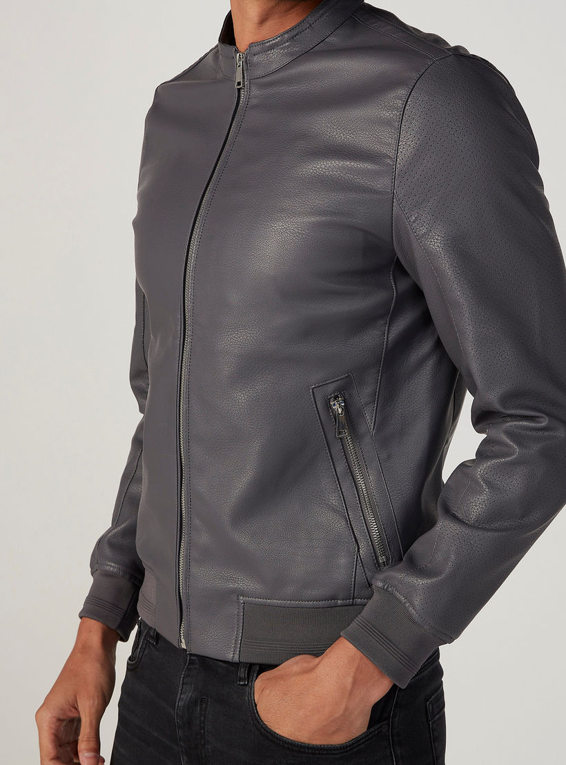 جاكيت مستدام سادة بجيوب بسحّاب -men-clothing-jacketsandblazers-jackets-image-2