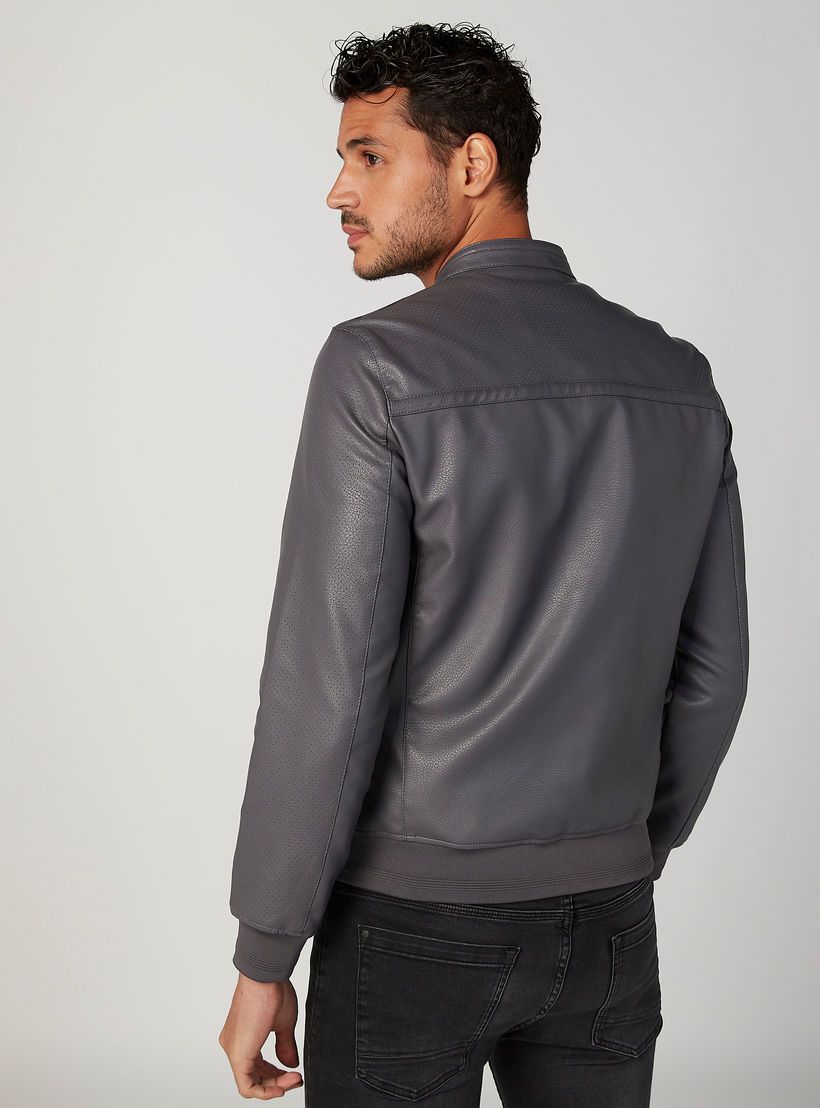 جاكيت مستدام سادة بجيوب بسحّاب -men-clothing-jacketsandblazers-jackets-image-1