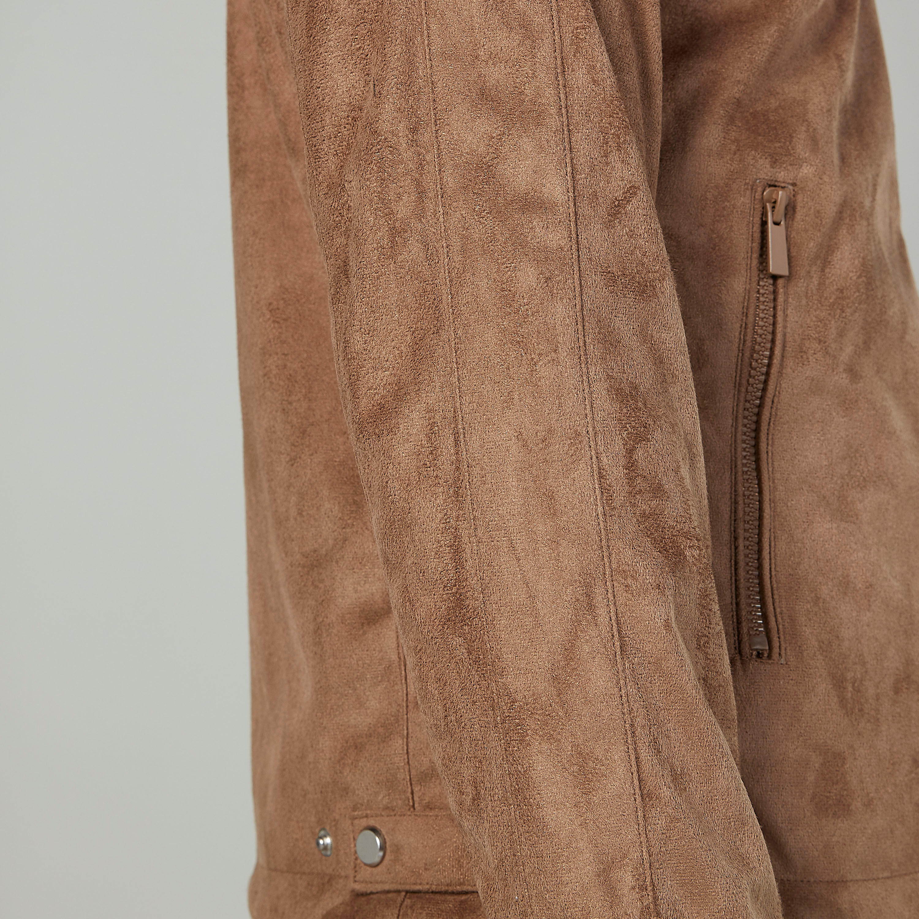 Sustainable Textured Bomber Jacket with Long Sleeves and Pockets-men-clothing-jacketsandblazers-jackets-image-3