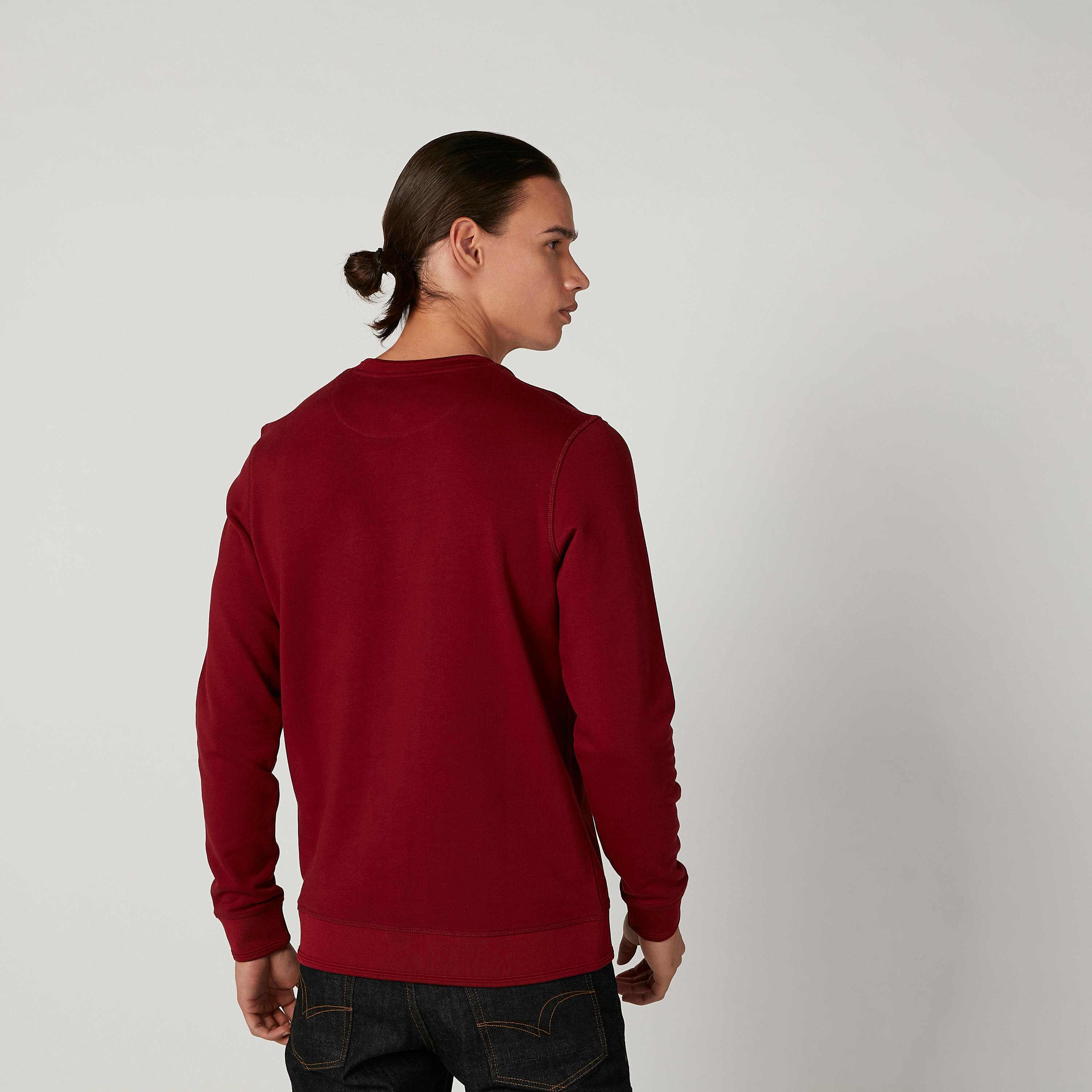 Sustainable Slim Fit Textured Sweatshirt with Long Sleeves-men-winterwear-hoodiesandsweatshirts-image-4