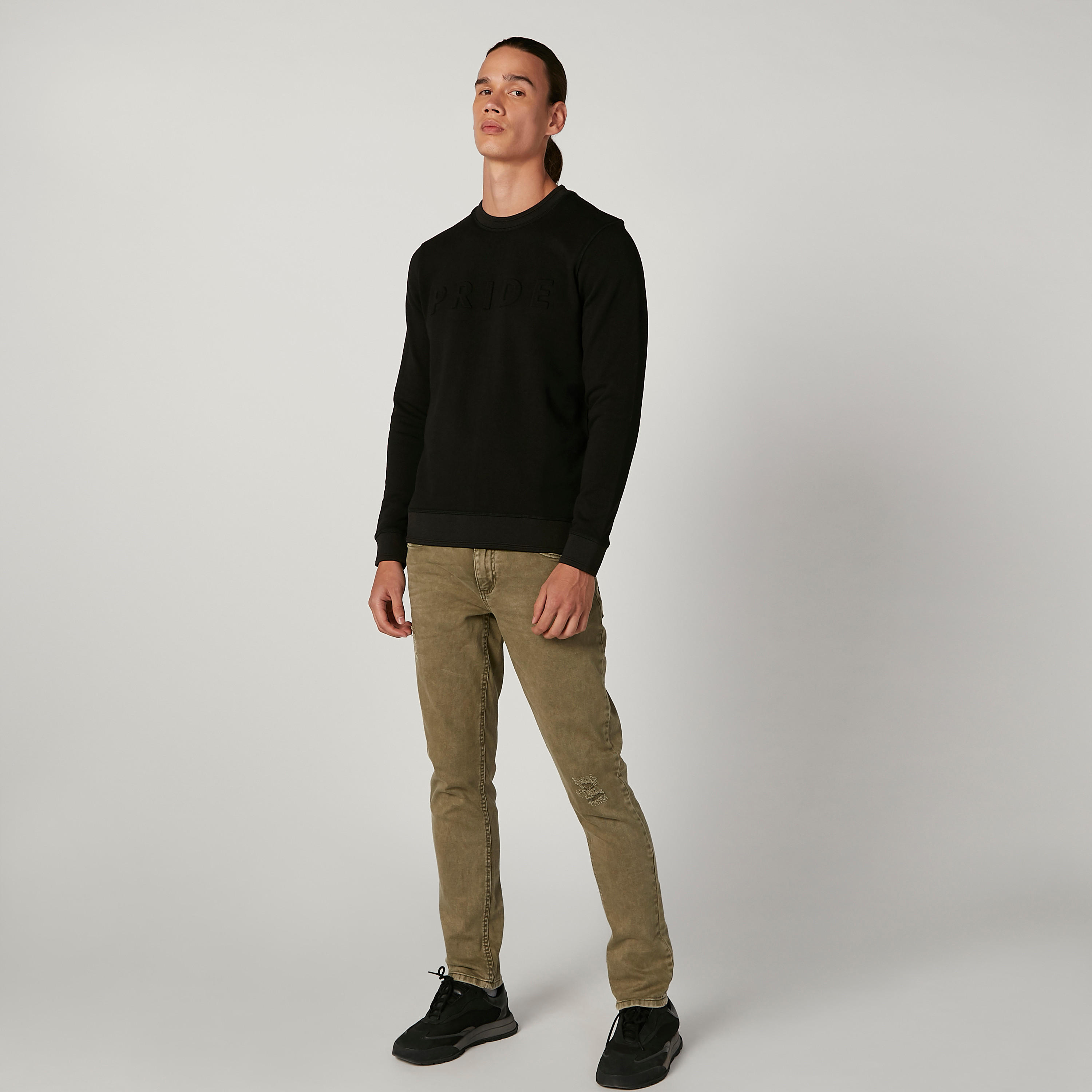 سويت شيرت مستدام سليم بارز الملمس بأكمام طويلة -men-winterwear-hoodiesandsweatshirts-image-3