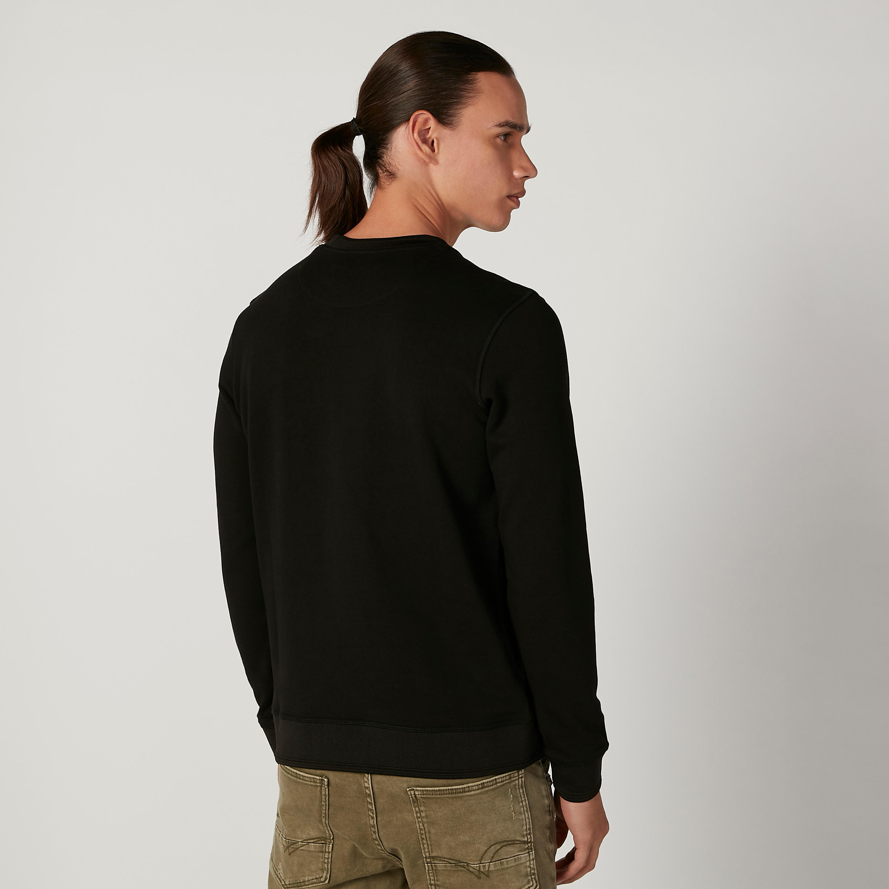 سويت شيرت مستدام سليم بارز الملمس بأكمام طويلة -men-winterwear-hoodiesandsweatshirts-image-1