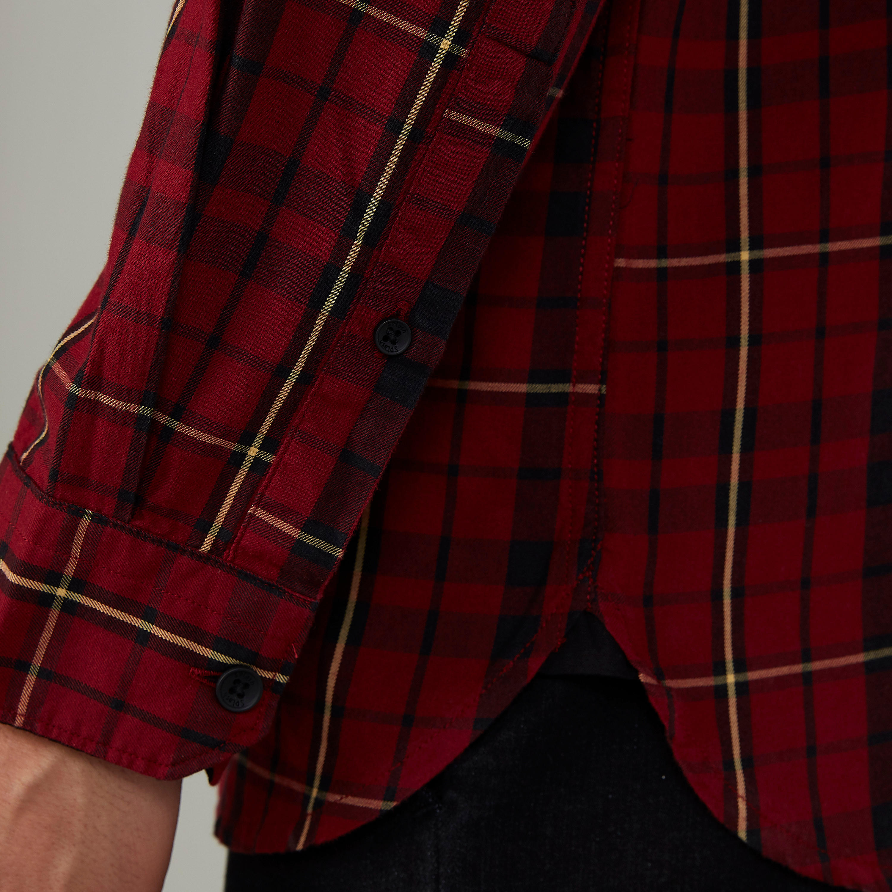 قميص مستدام سليم كاروهات بأكمام طويلة -men-clothing-shirts-image-3