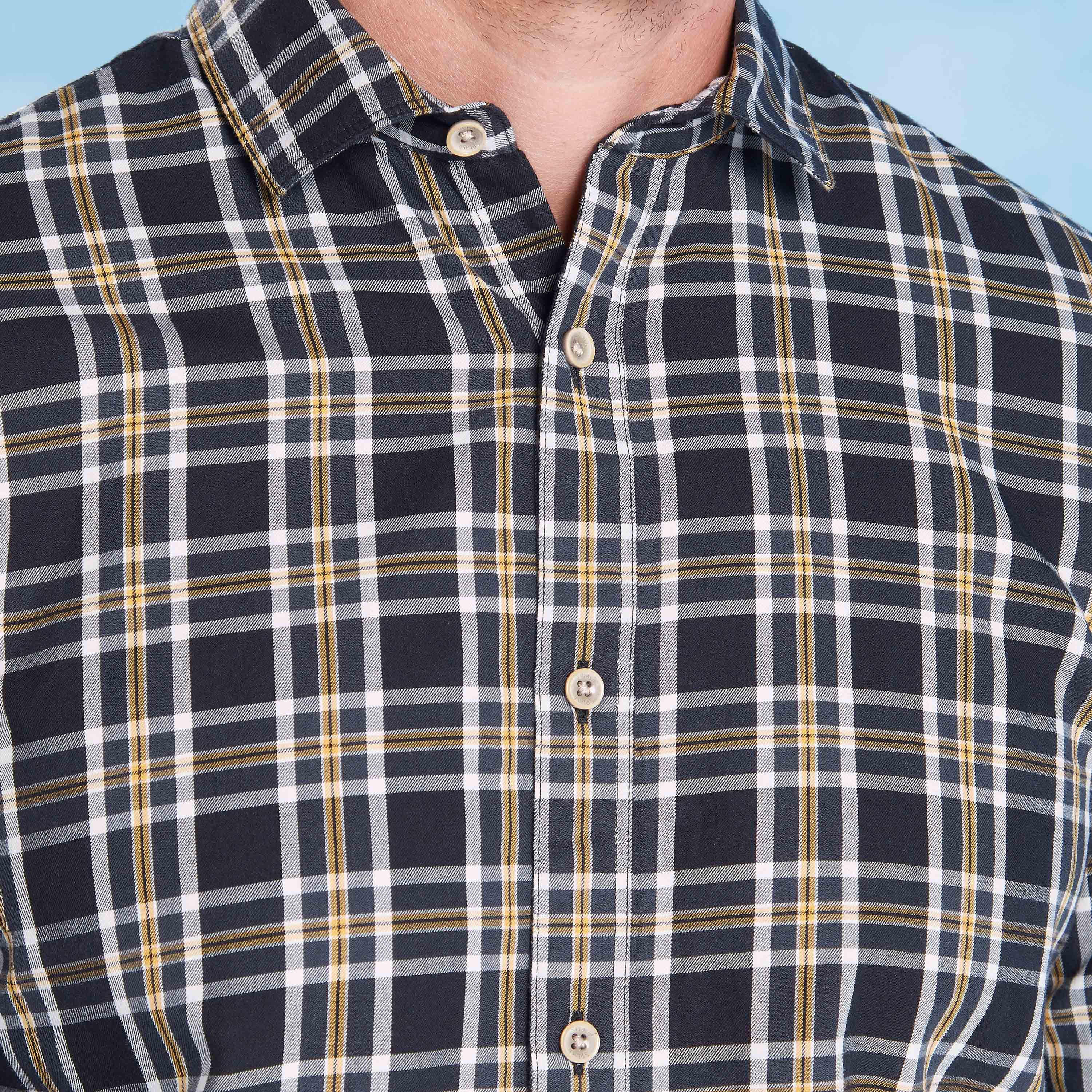 قميص مستدام سليم كاروهات بأكمام طويلة  -men-clothing-shirts-image-3