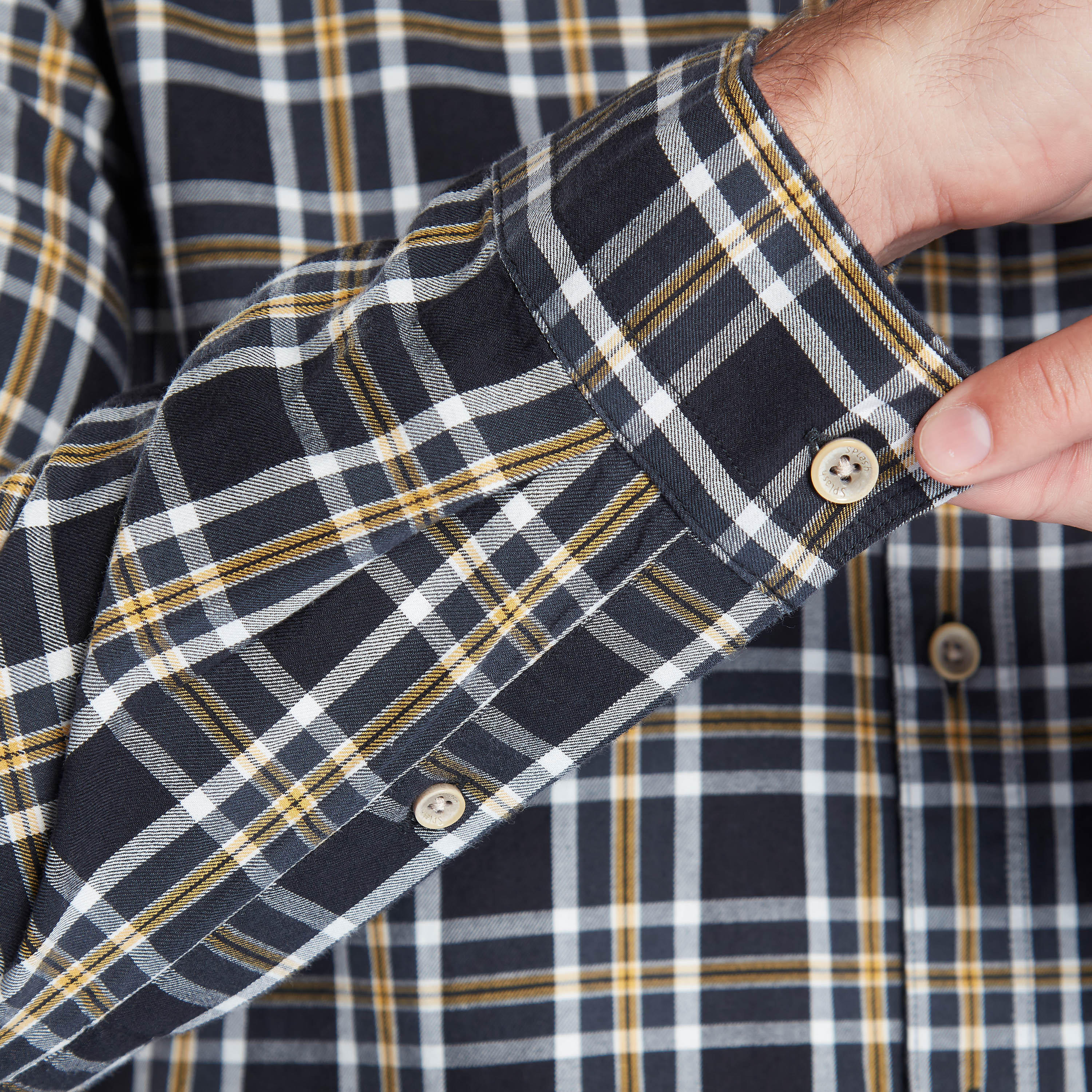 قميص مستدام سليم كاروهات بأكمام طويلة  -men-clothing-shirts-image-4
