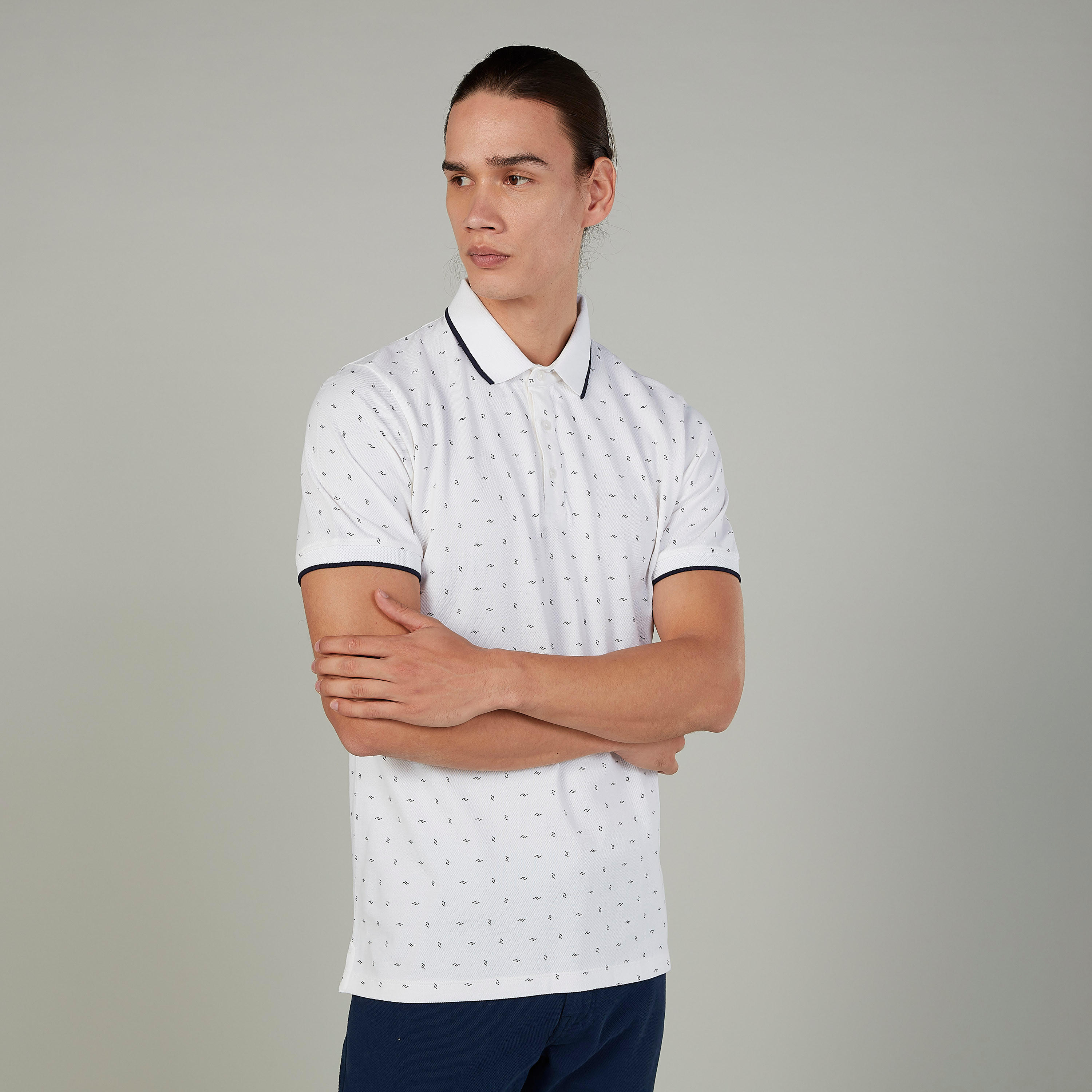 تيشيرت بياقة بولو وأكمام قصيرة وطبعات-men-clothing-tshirtsandpolos-polos-image-1