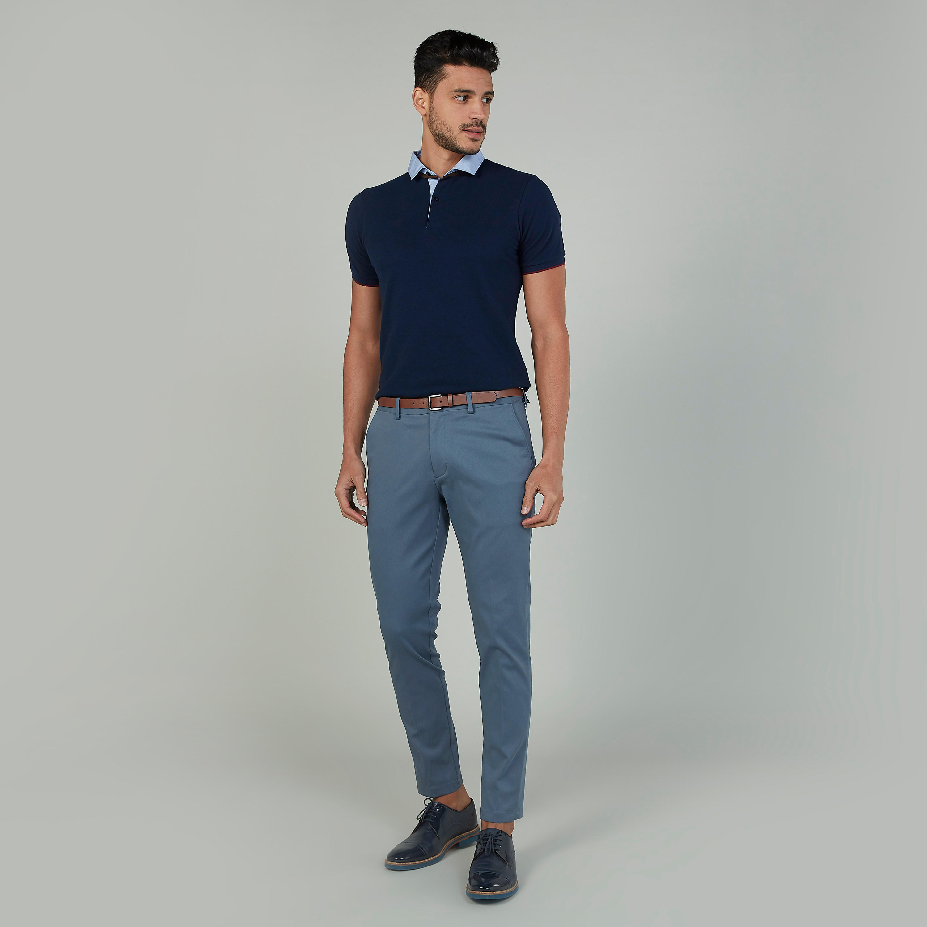 تيشيرت مستدام مقلّم بقصّة سليم وياقة ضيّقة -men-clothing-tshirtsandpolos-polos-image-7