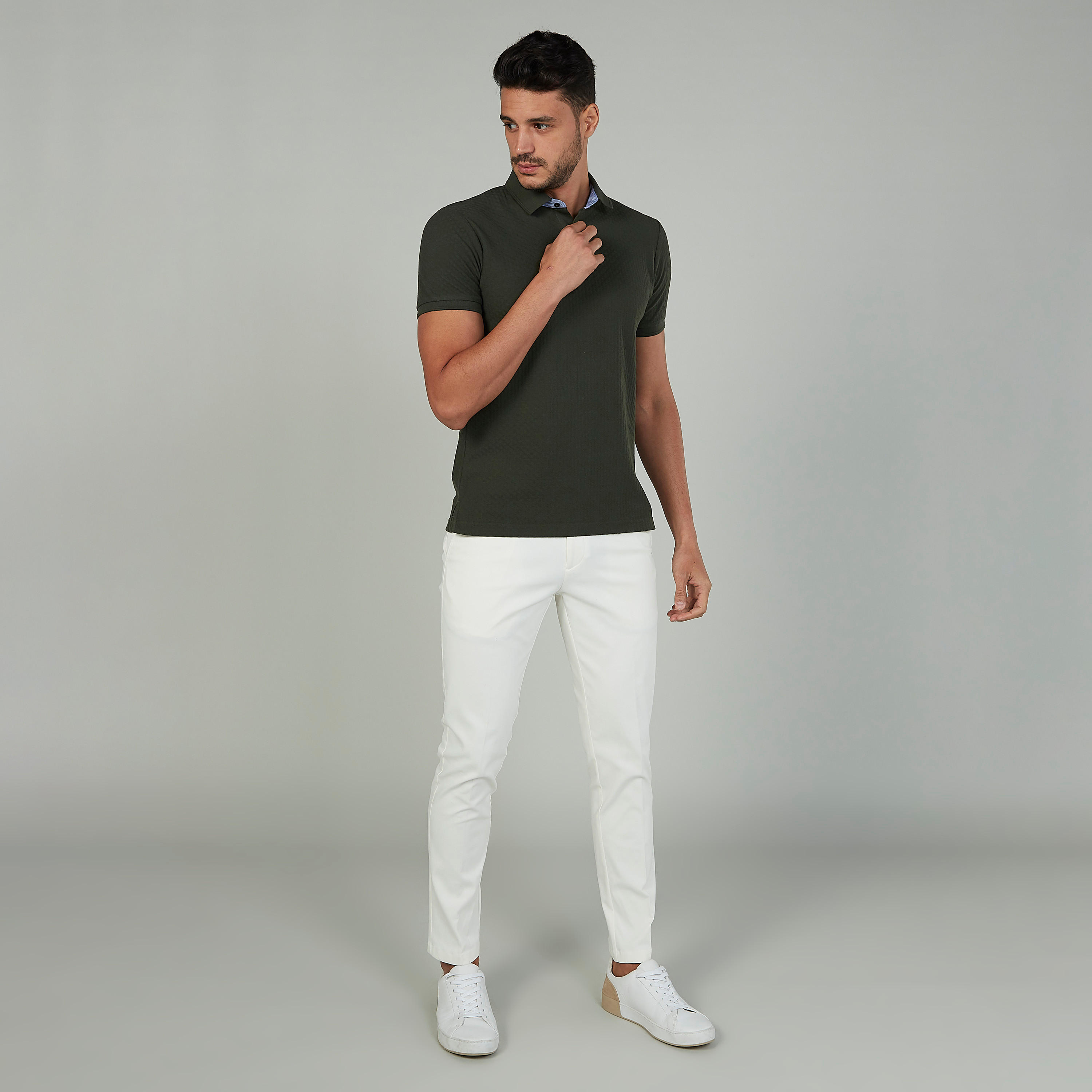 جاكيت مستدام بأكمام طويلة وقبعة وطبعات من لي كوبر-men-clothing-tshirtsandpolos-polos-image-2
