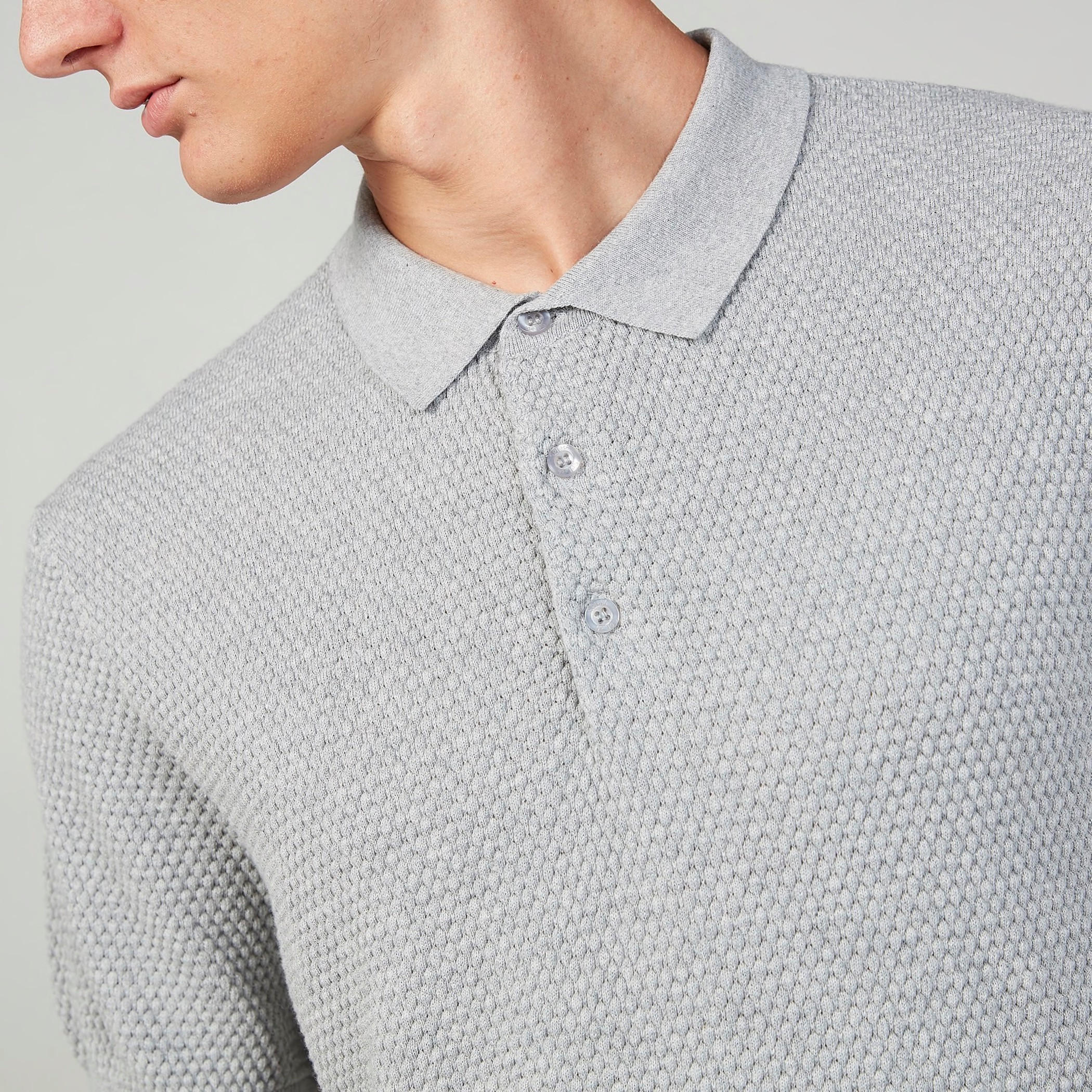 تيشيرت مستدام بقصّة سليم وياقة بولو وأكمام قصيرة -men-clothing-tshirtsandpolos-polos-image-3