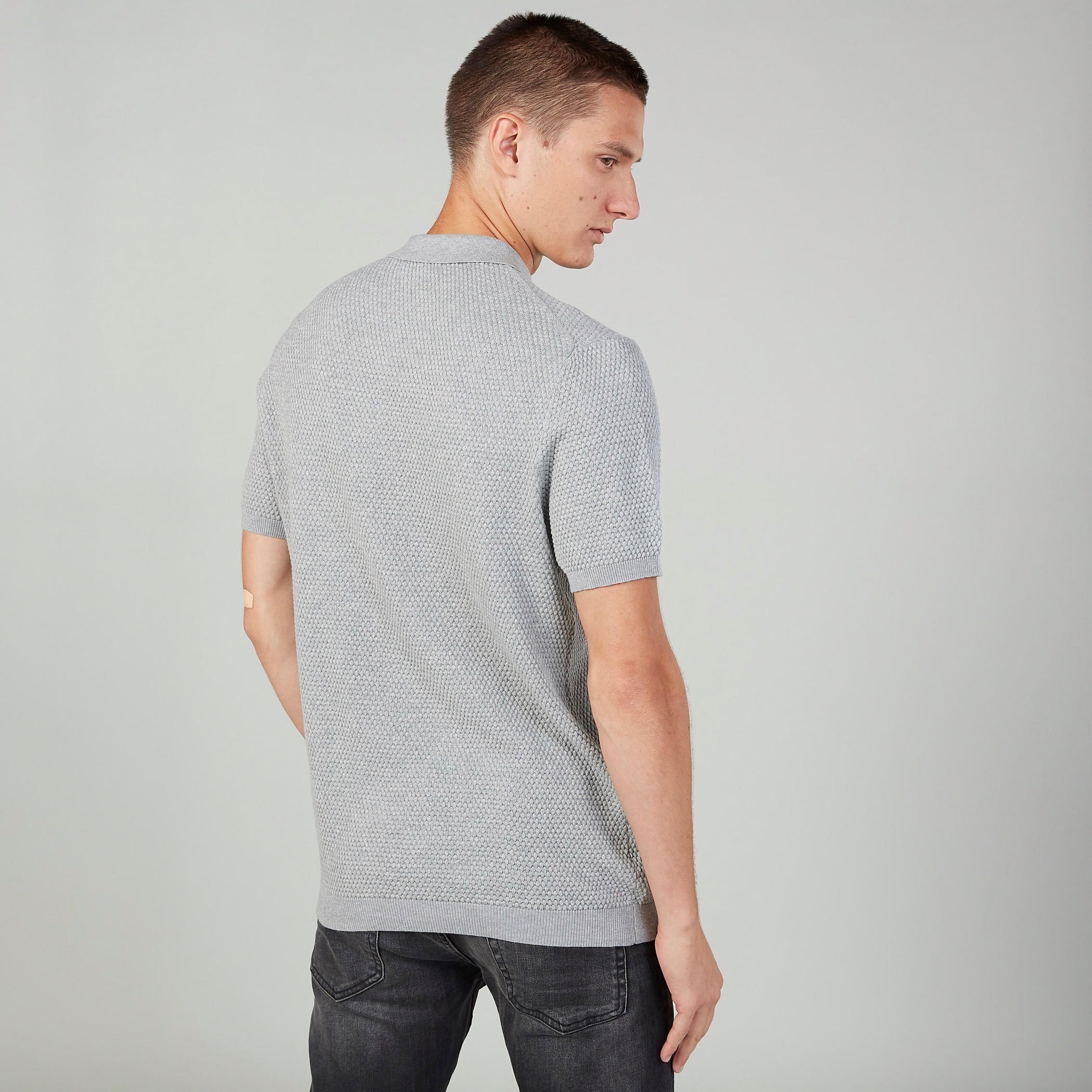 تيشيرت مستدام بقصّة سليم وياقة بولو وأكمام قصيرة -men-clothing-tshirtsandpolos-polos-image-4