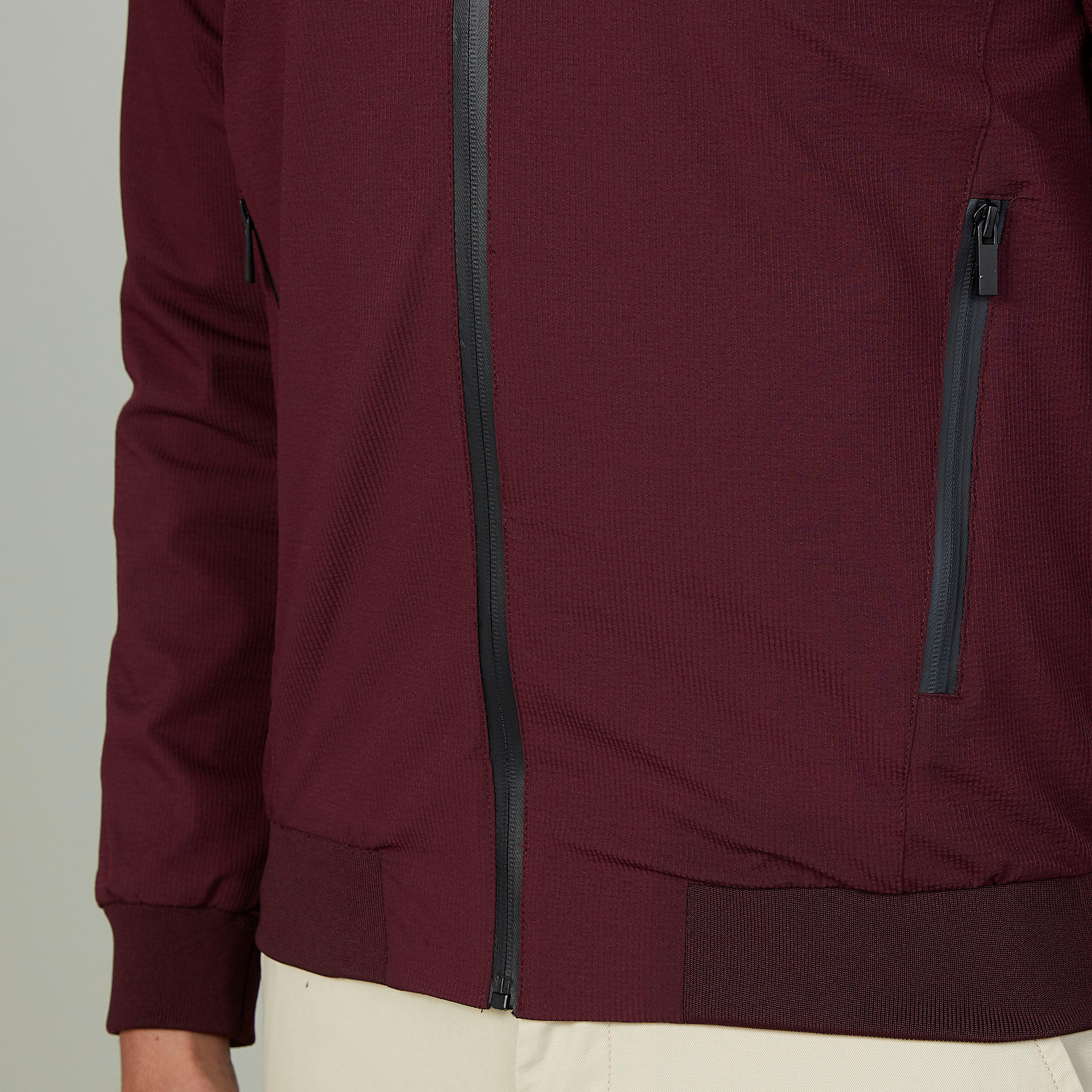 جاكيت بومبر سادة بقصّة سليم وأكمام طويلة وجيوب-men-clothing-jacketsandblazers-jackets-image-3
