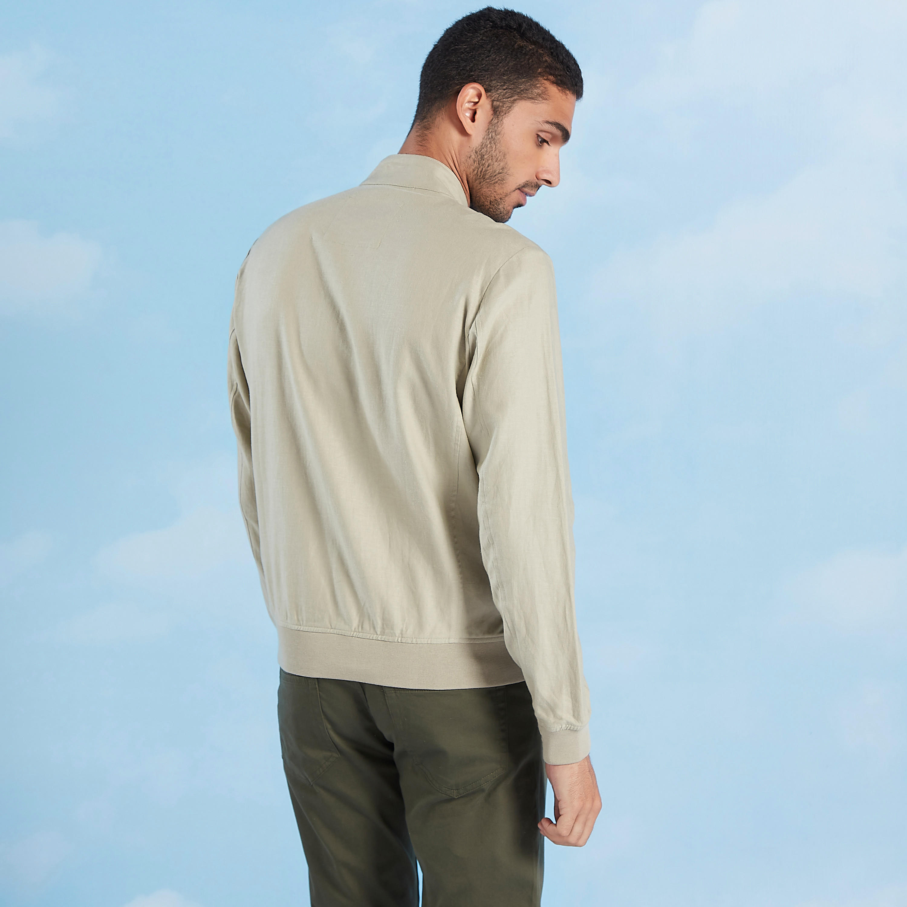 جاكيت كتّان سليم فيت بأكمام طويلة وجيوب بسحّاب-men-clothing-jacketsandblazers-jackets-image-5