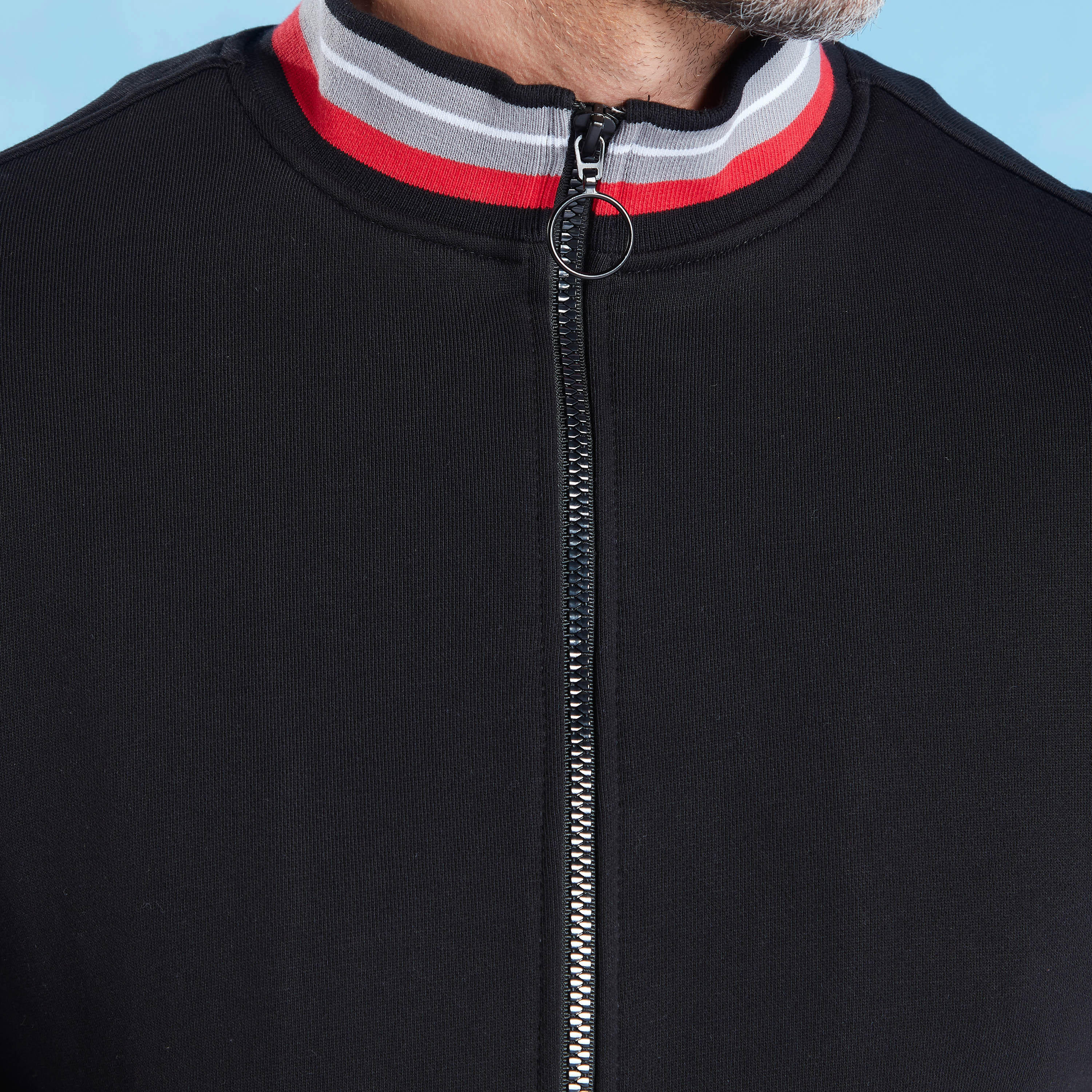 سويت شيرت سادة سليم بياقة عالية وأكمام طويلة-men-winterwear-hoodiesandsweatshirts-image-3
