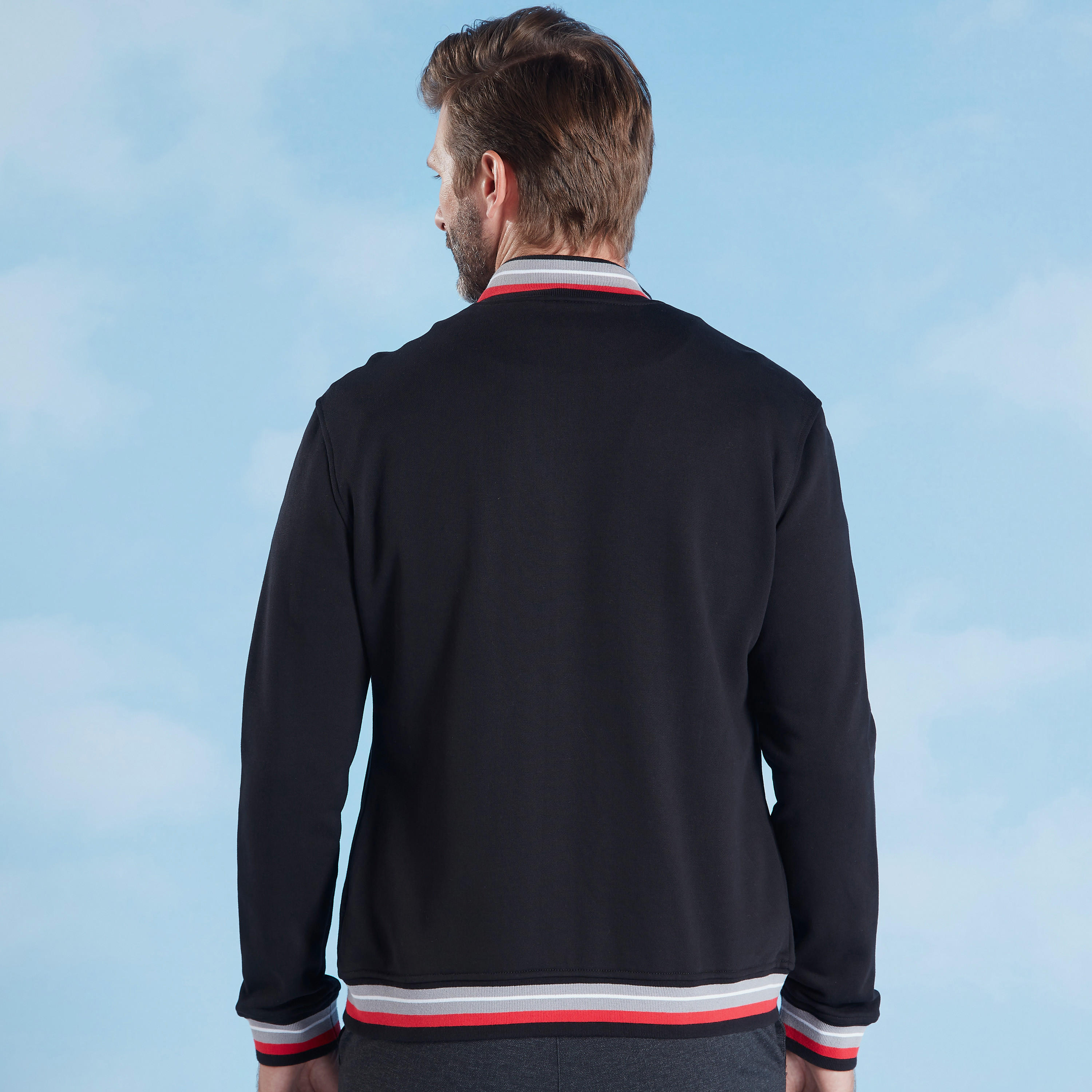 سويت شيرت سادة سليم بياقة عالية وأكمام طويلة-men-winterwear-hoodiesandsweatshirts-image-5