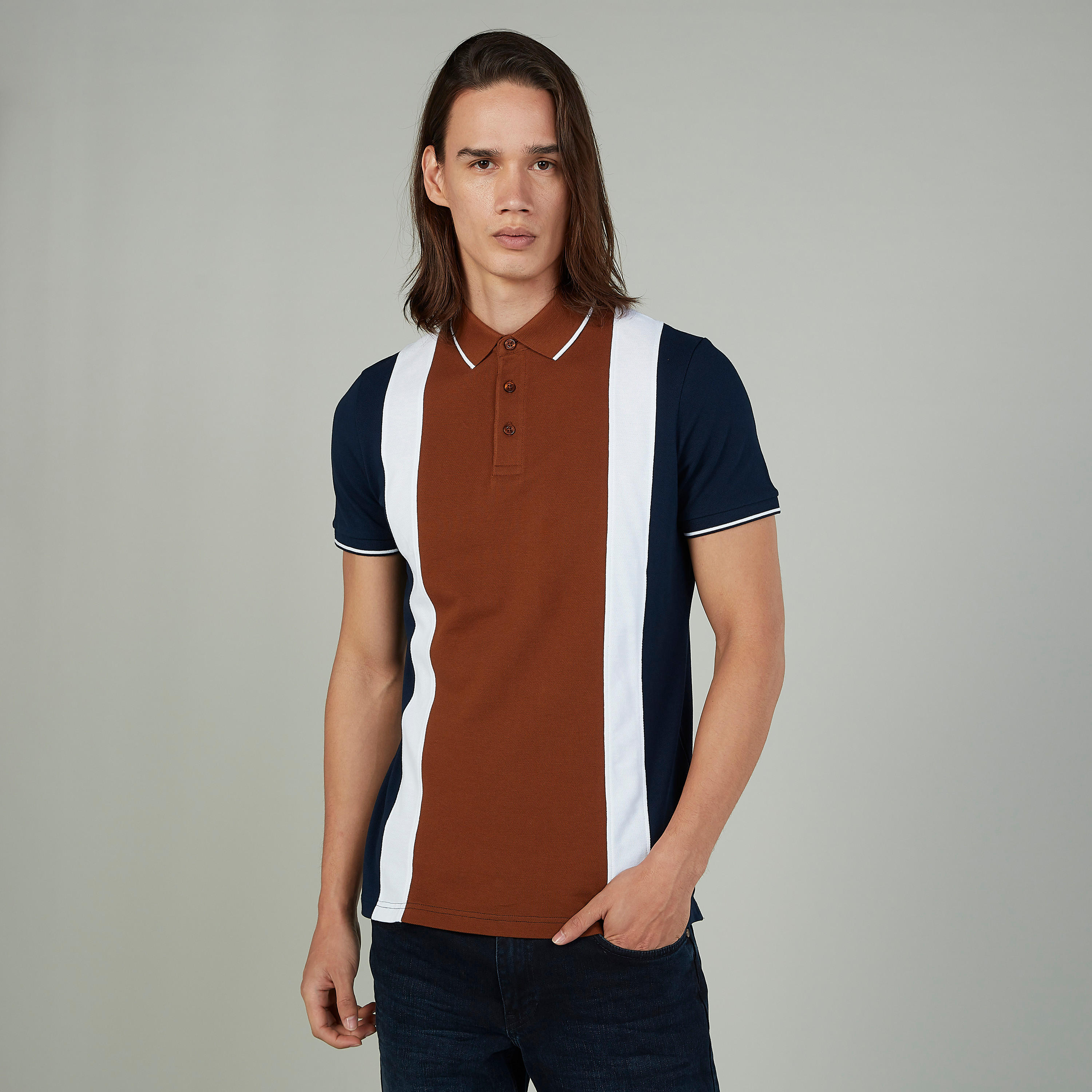 تيشيرت مستدام بولو سليم بتصاميم مغايرة -men-clothing-tshirtsandpolos-polos-image-1