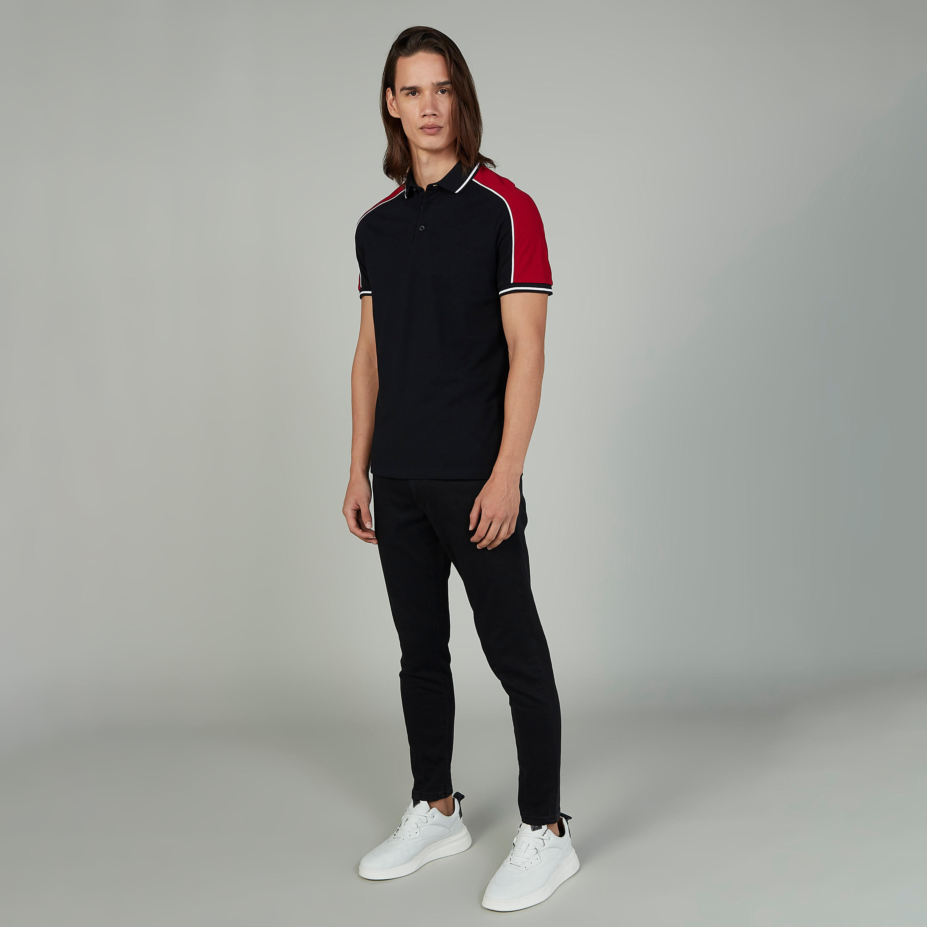 تيشيرت مستدام سادة بقصّة سليم وياقة بولو وأكمام قصيرة -men-clothing-tshirtsandpolos-polos-image-2