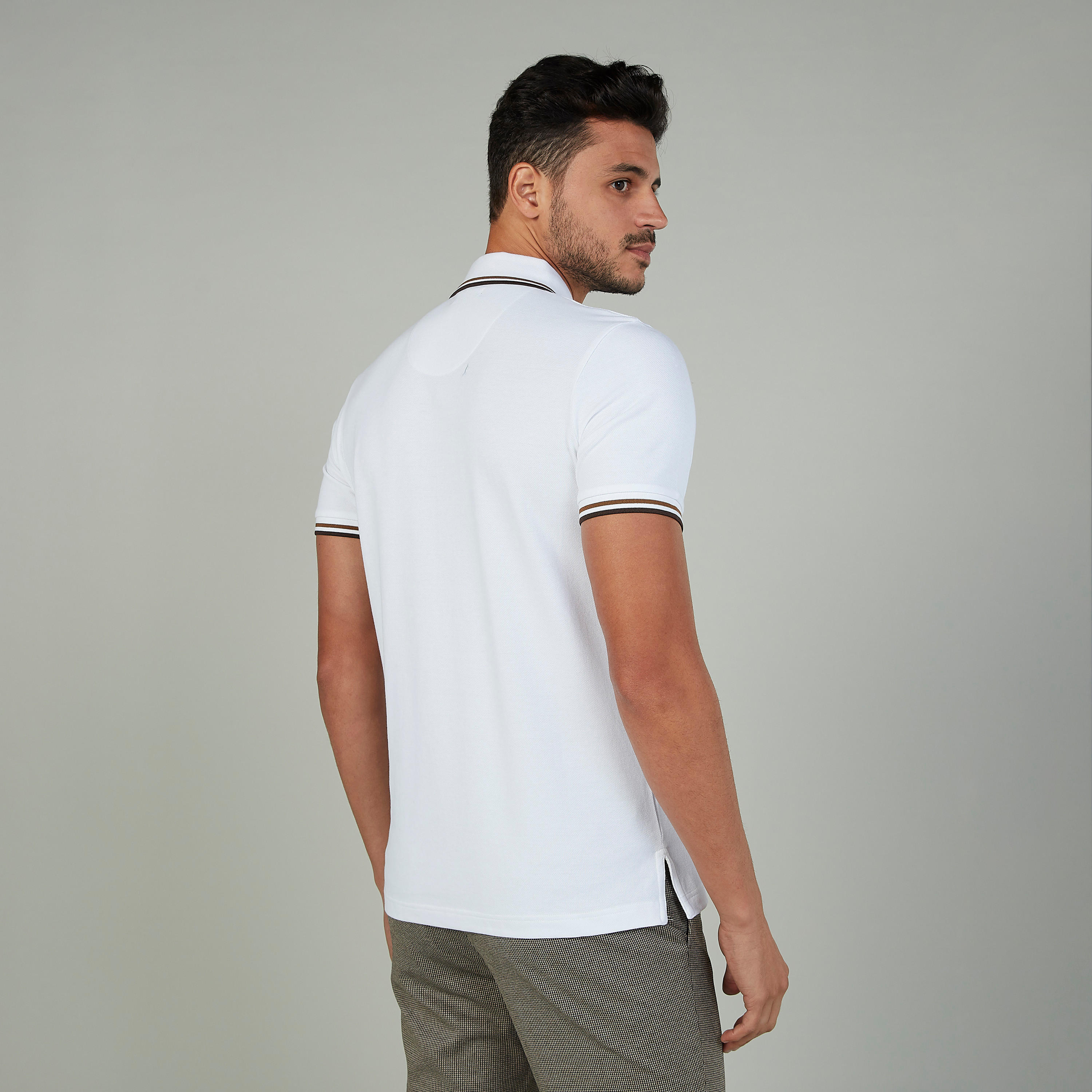تيشيرت بولو بارز الملمس بأكمام قصيرة-men-clothing-tshirtsandpolos-polos-image-4