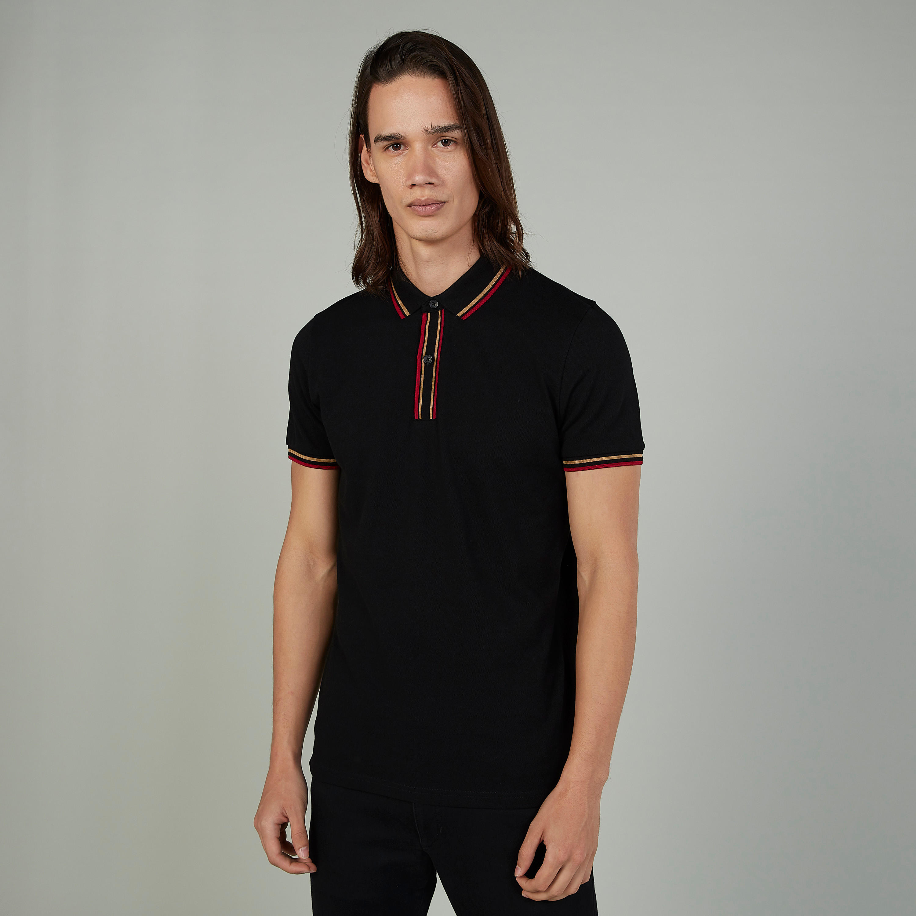 تيشيرت بولو سادة بأكمام قصيرة-men-clothing-tshirtsandpolos-polos-image-5