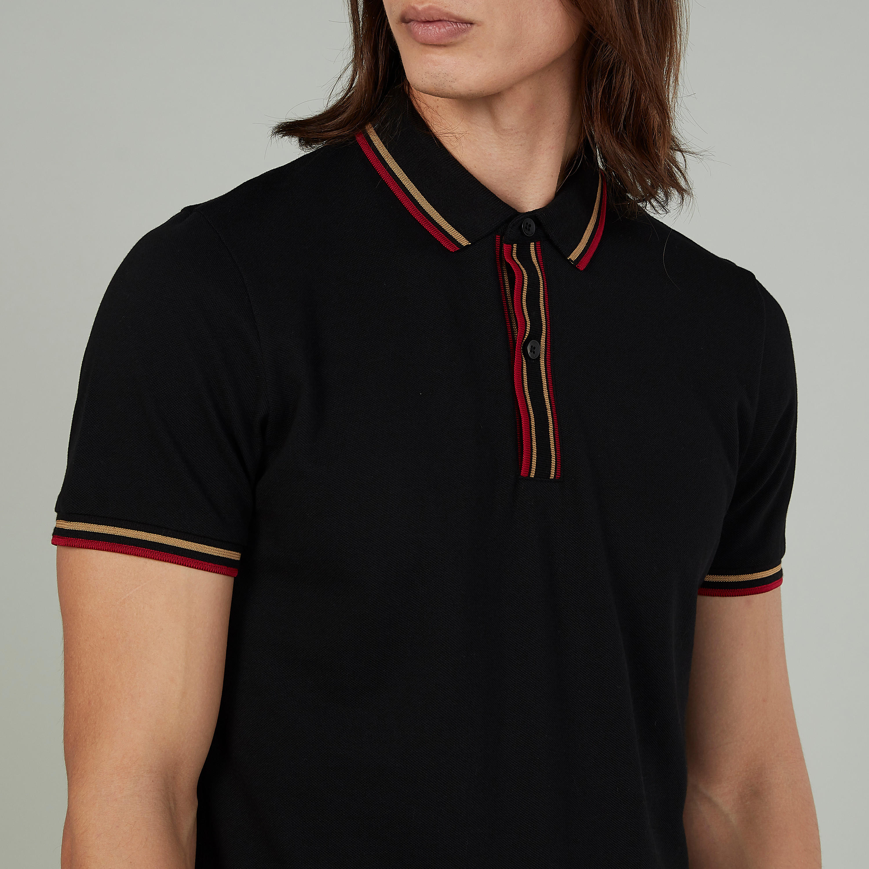 تيشيرت بولو سادة بأكمام قصيرة-men-clothing-tshirtsandpolos-polos-image-3