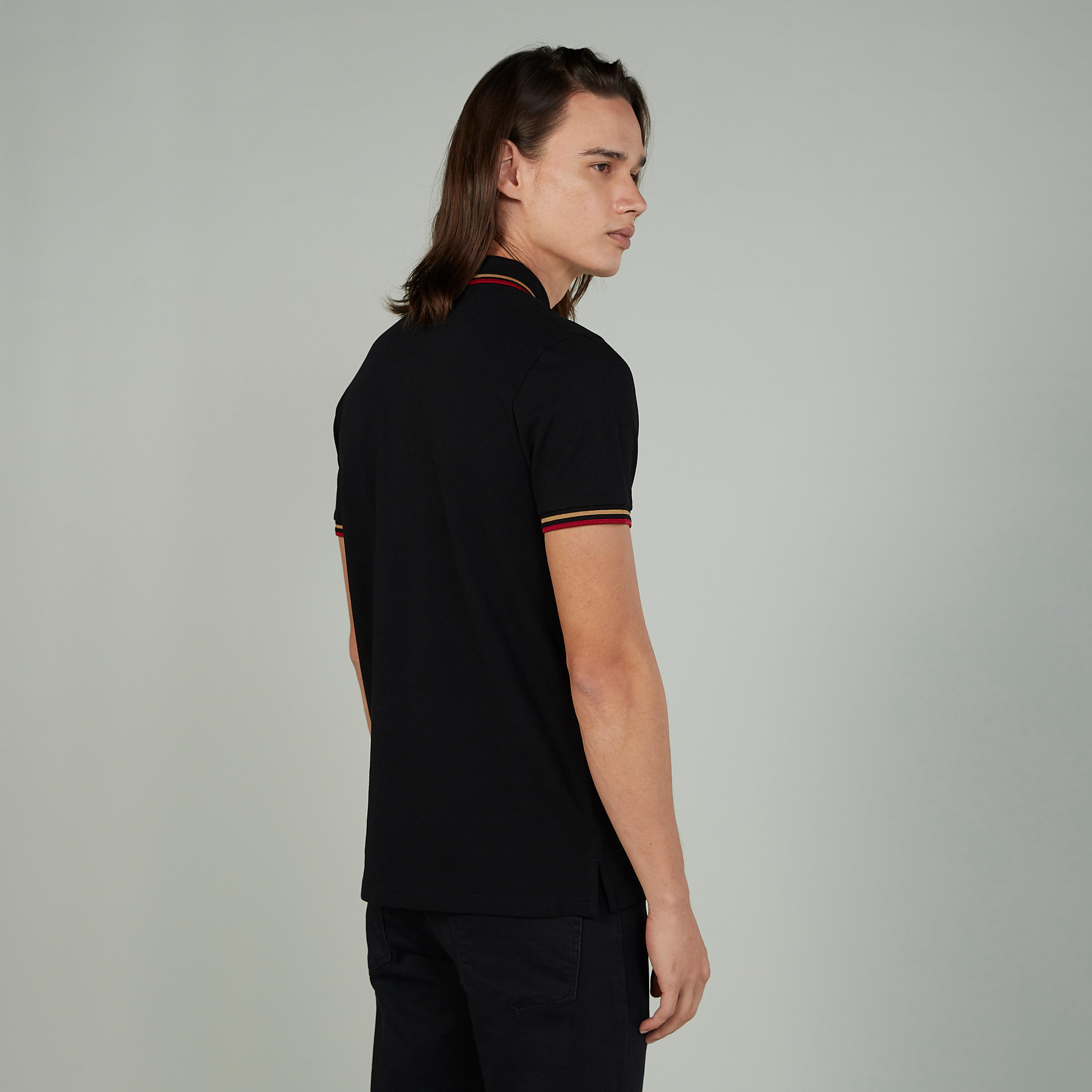 تيشيرت بولو سادة بأكمام قصيرة-men-clothing-tshirtsandpolos-polos-image-2