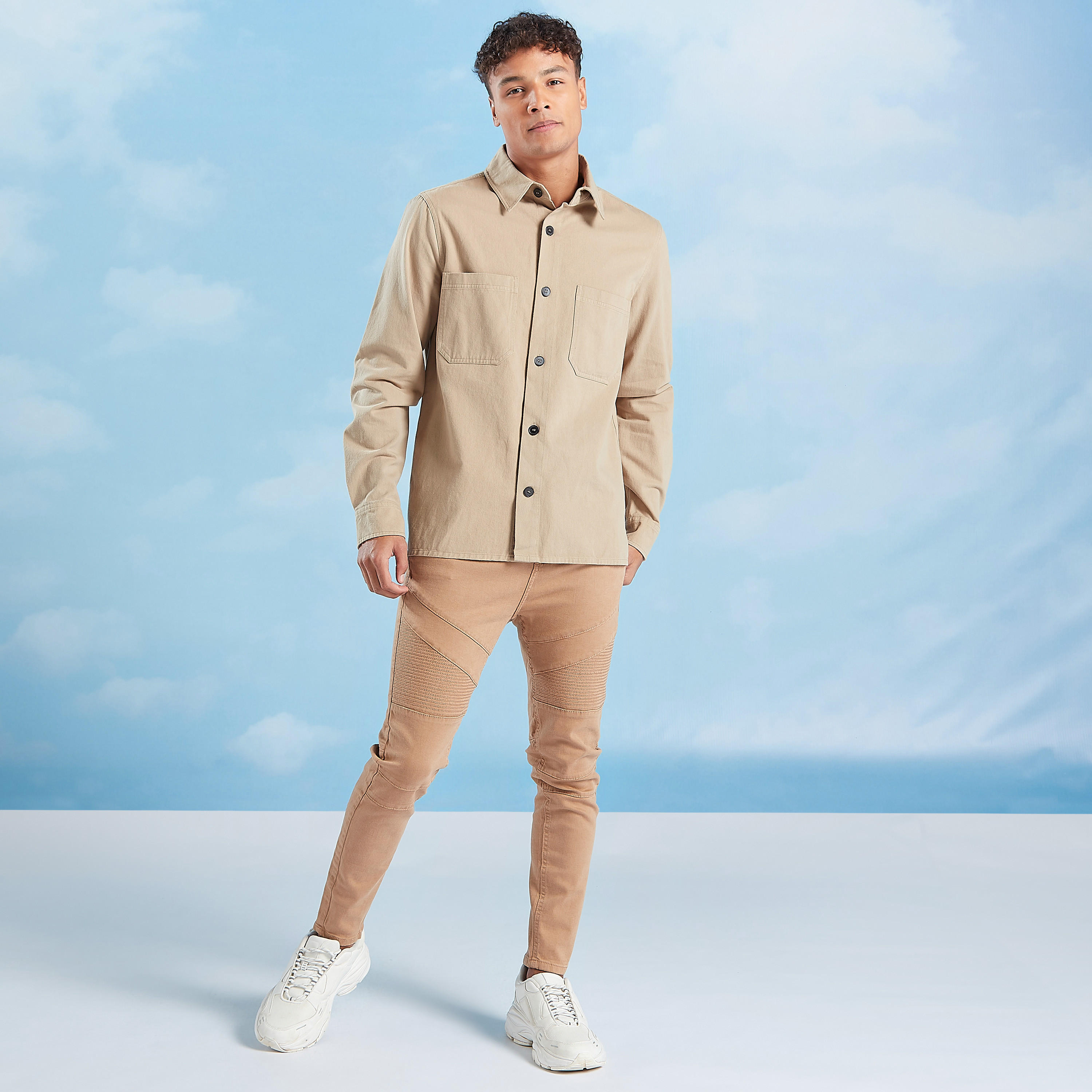 Slim Fit Textured Jacket with Long Sleeves and Chest Pockets-men-clothing-jacketsandblazers-jackets-image-2