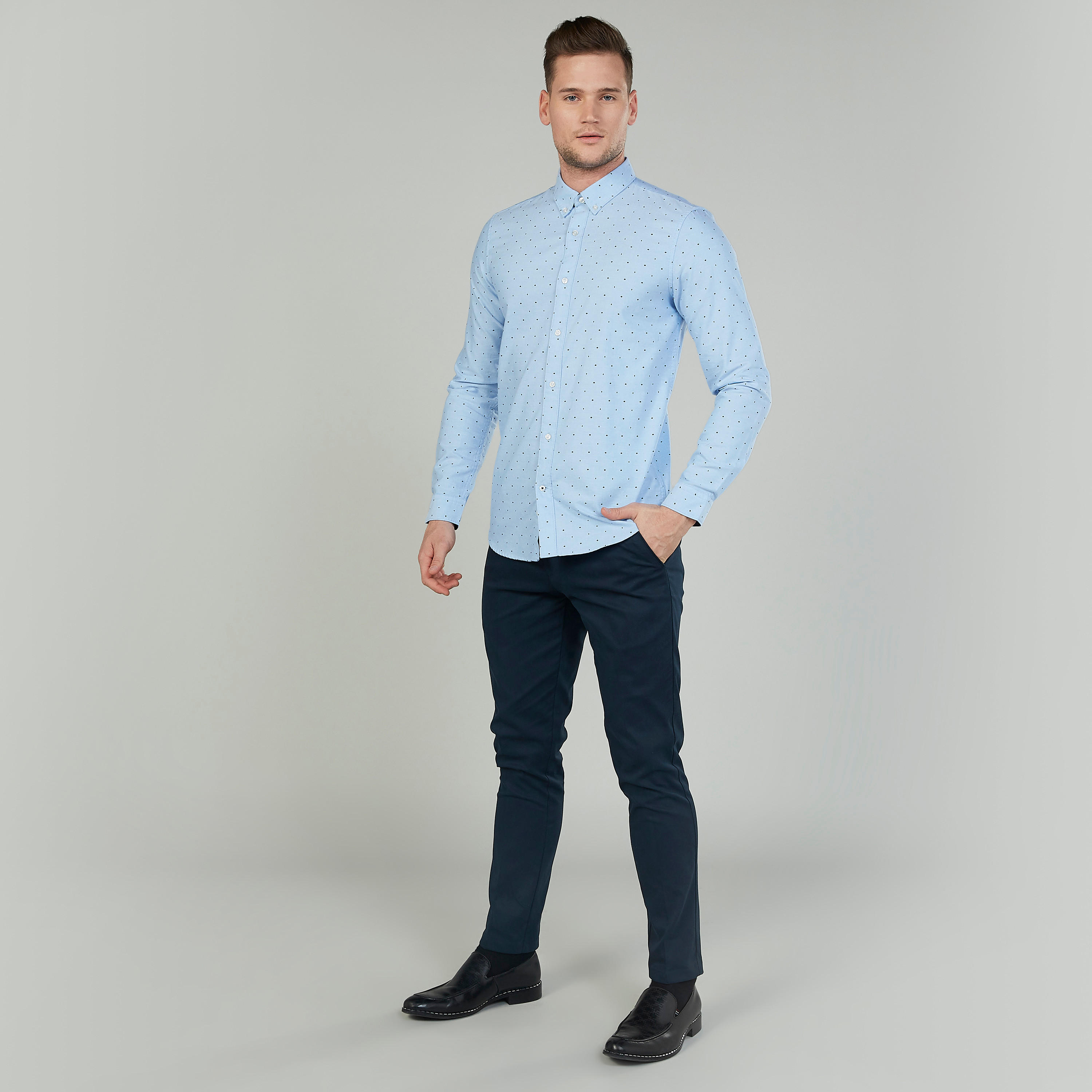 All Over Print Shirt with Button Down Collar and Long Sleeves-men-clothing-shirts-image-2