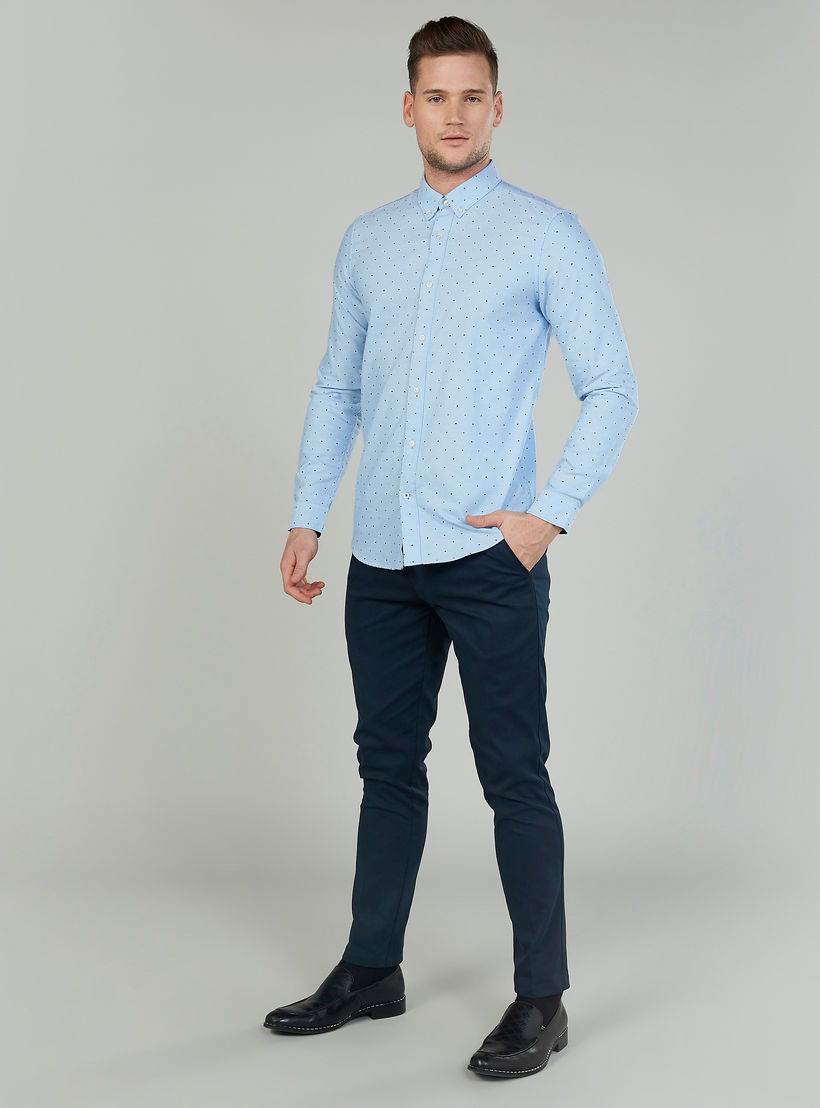 All Over Print Shirt with Button Down Collar and Long Sleeves-men-clothing-shirts-image-2