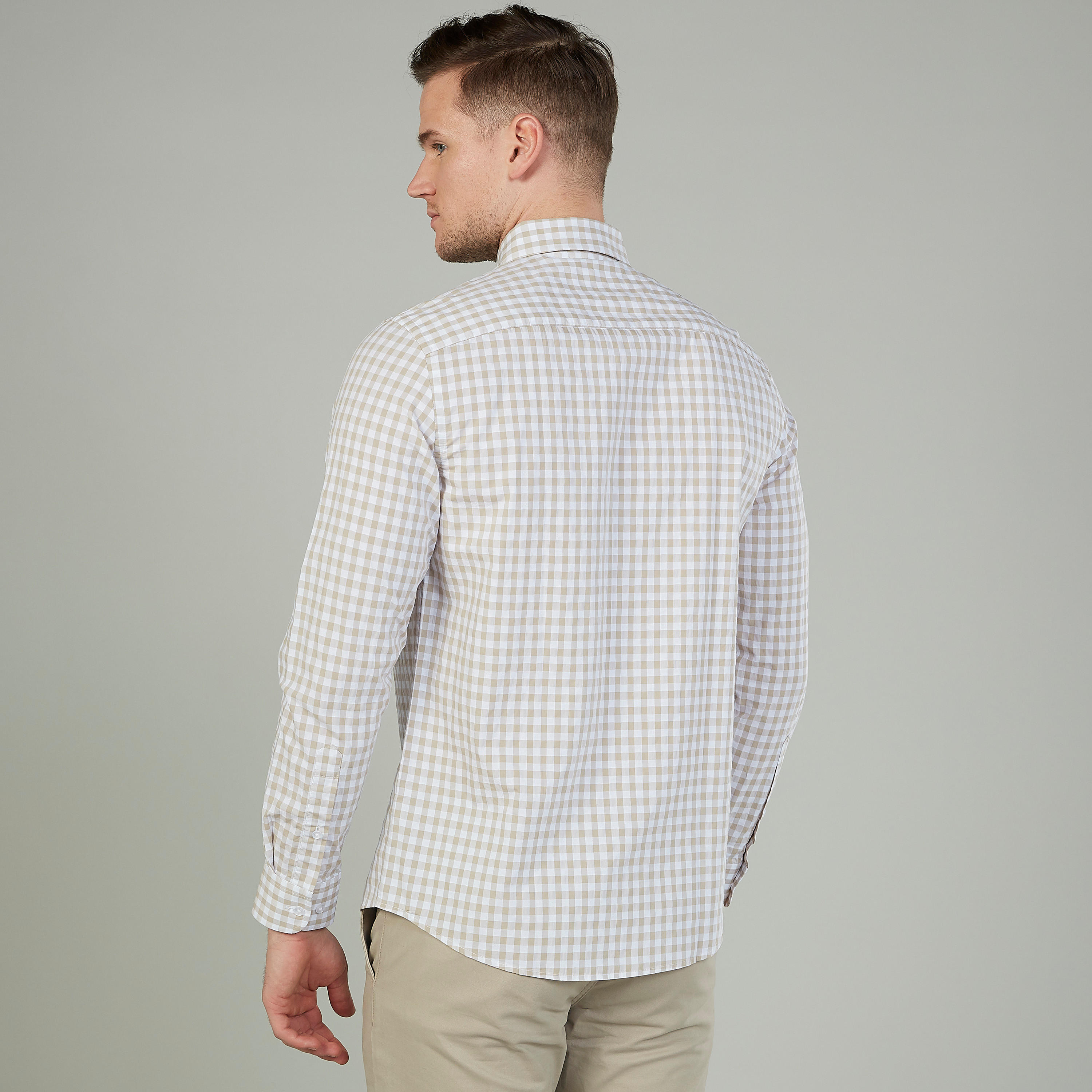 قميص كاروهات بقصّة سليم وياقة عادية وأكمام طويلة-men-clothing-shirts-image-4