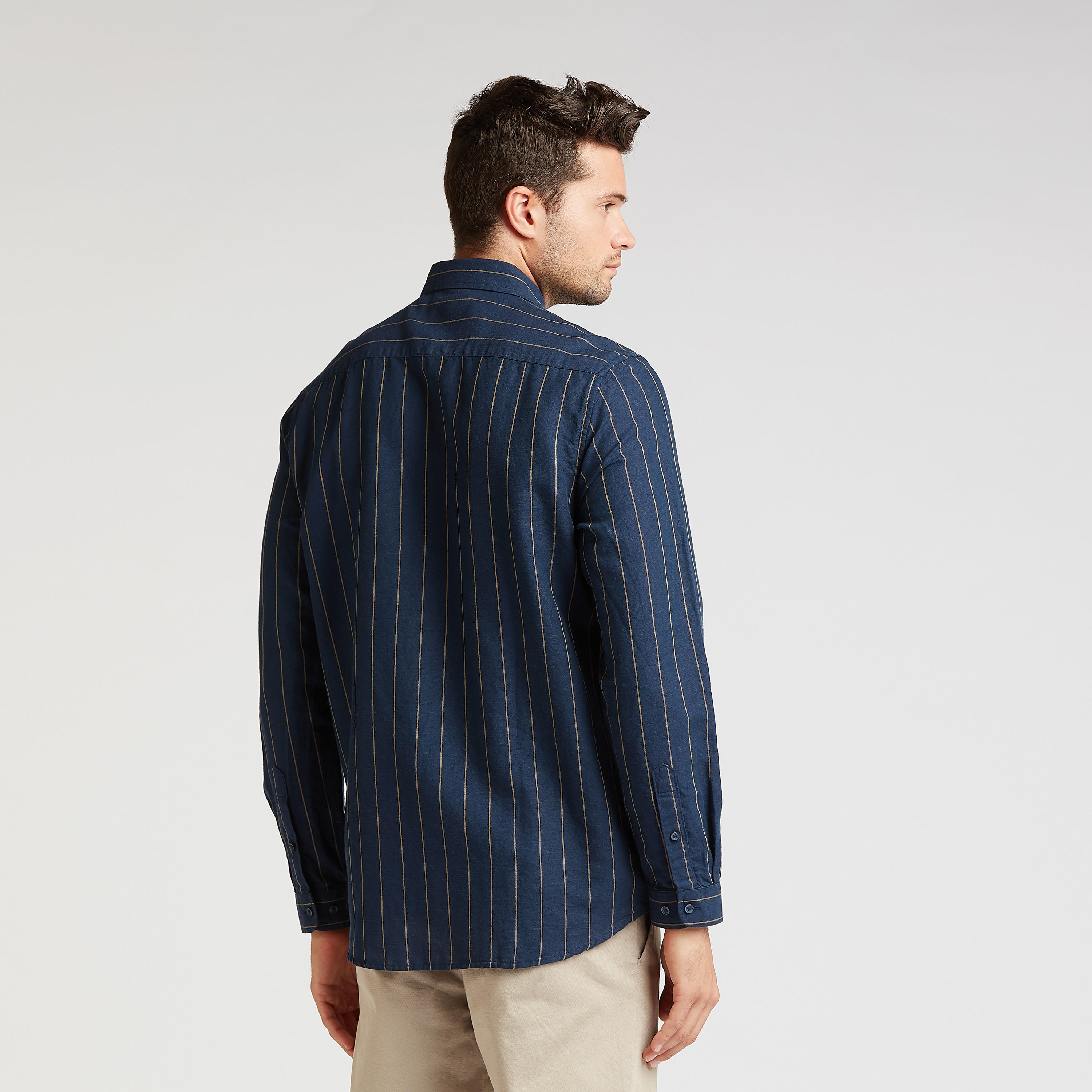 قميص مخطط بياقة عاديّة وأكمام طويلة-men-clothing-shirts-image-4