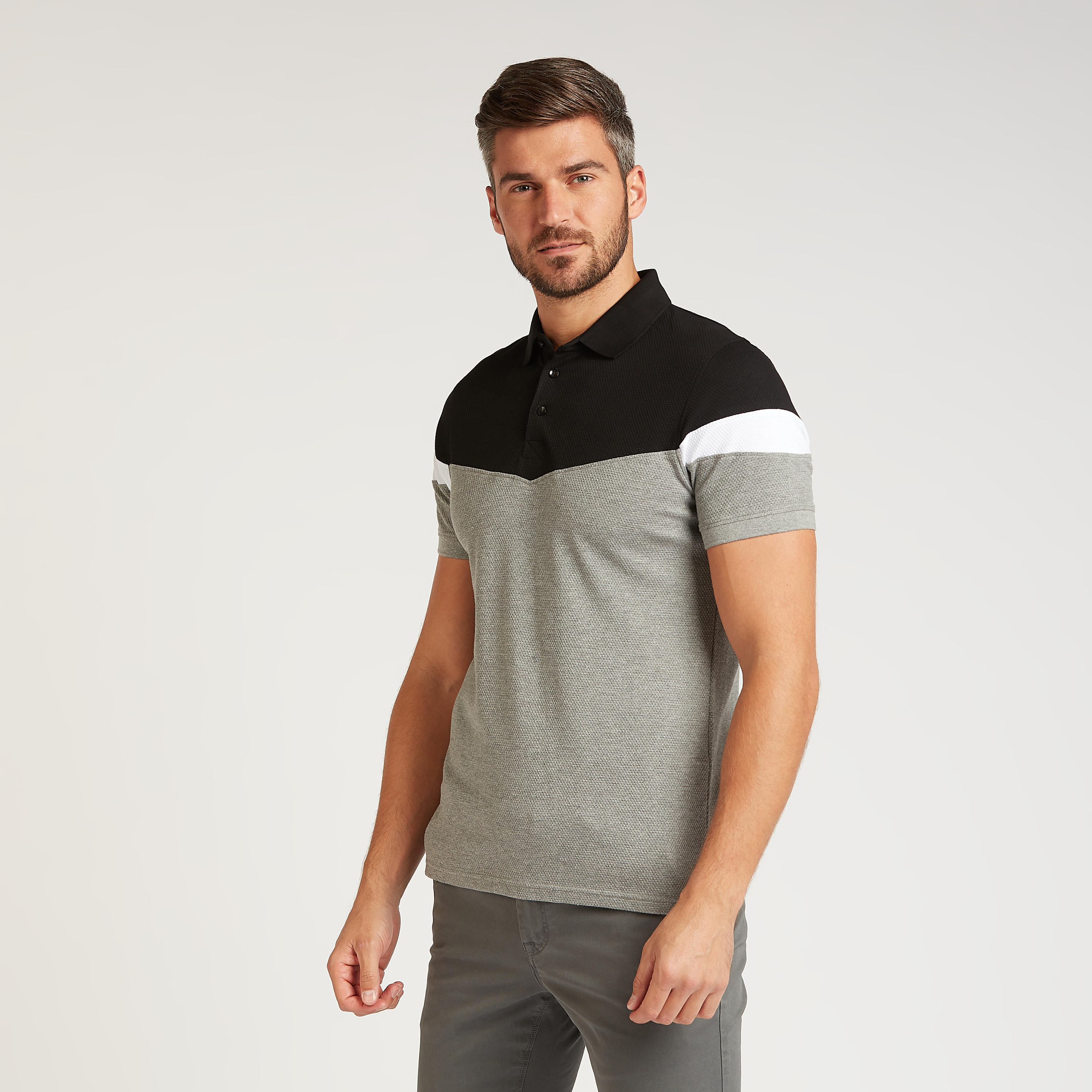 تيشيرت بولو بقوالب ملونة بأكمام قصيرة-men-clothing-tshirtsandpolos-polos-image-5