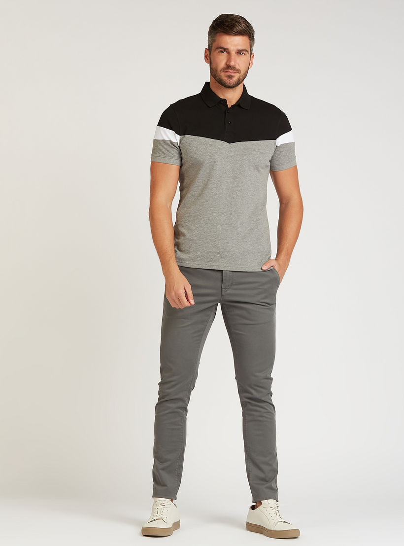 تيشيرت بولو بقوالب ملونة بأكمام قصيرة-men-clothing-tshirtsandpolos-polos-image-4