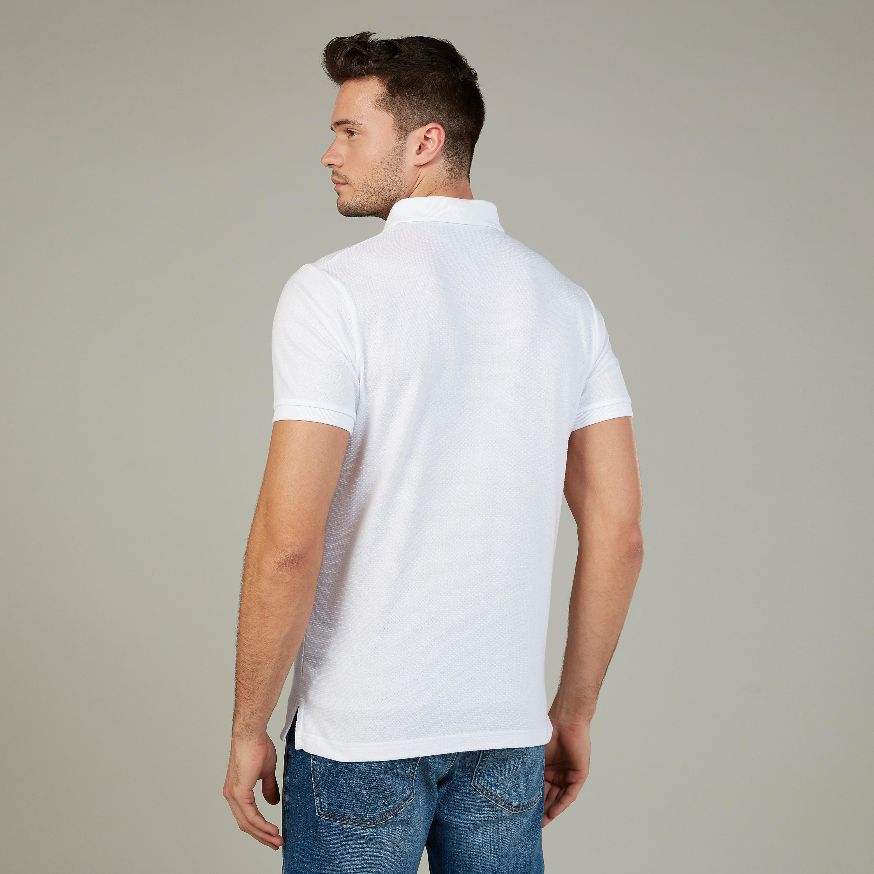 تيشرت بولو سادة بأكمام قصيرة-men-clothing-tshirtsandpolos-polos-image-2
