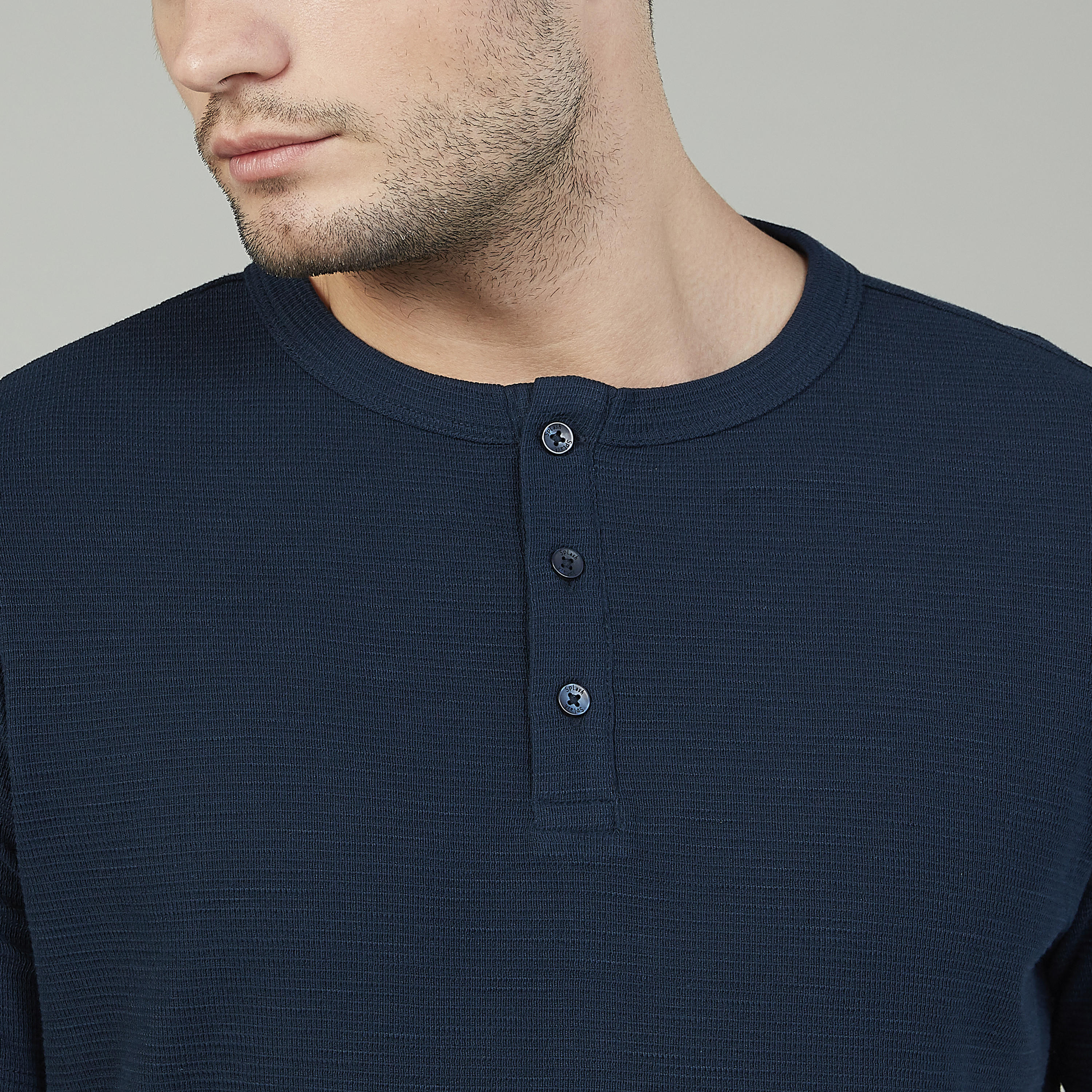 Slim Fit Textured T-shirt with Henley Neck and Short Sleeves-men-clothing-tshirtsandpolos-tshirts-image-13