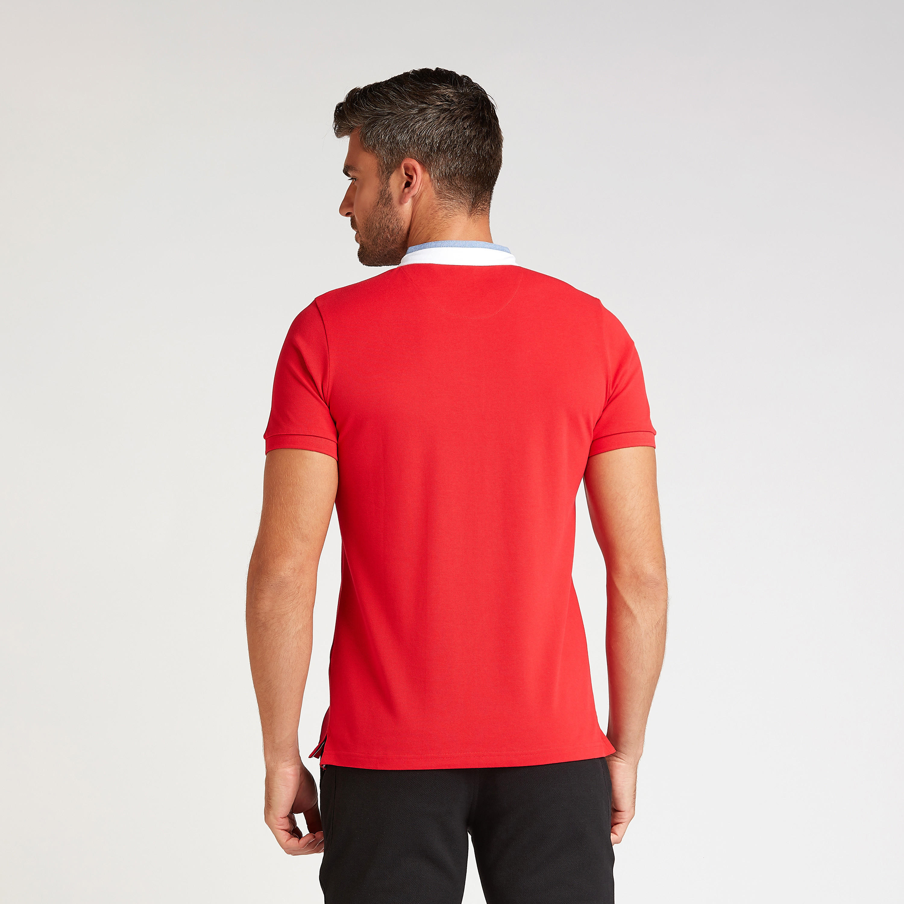 Slim Fit Textured Polo T-shirt with Short Sleeves-men-clothing-tshirtsandpolos-polos-image-4