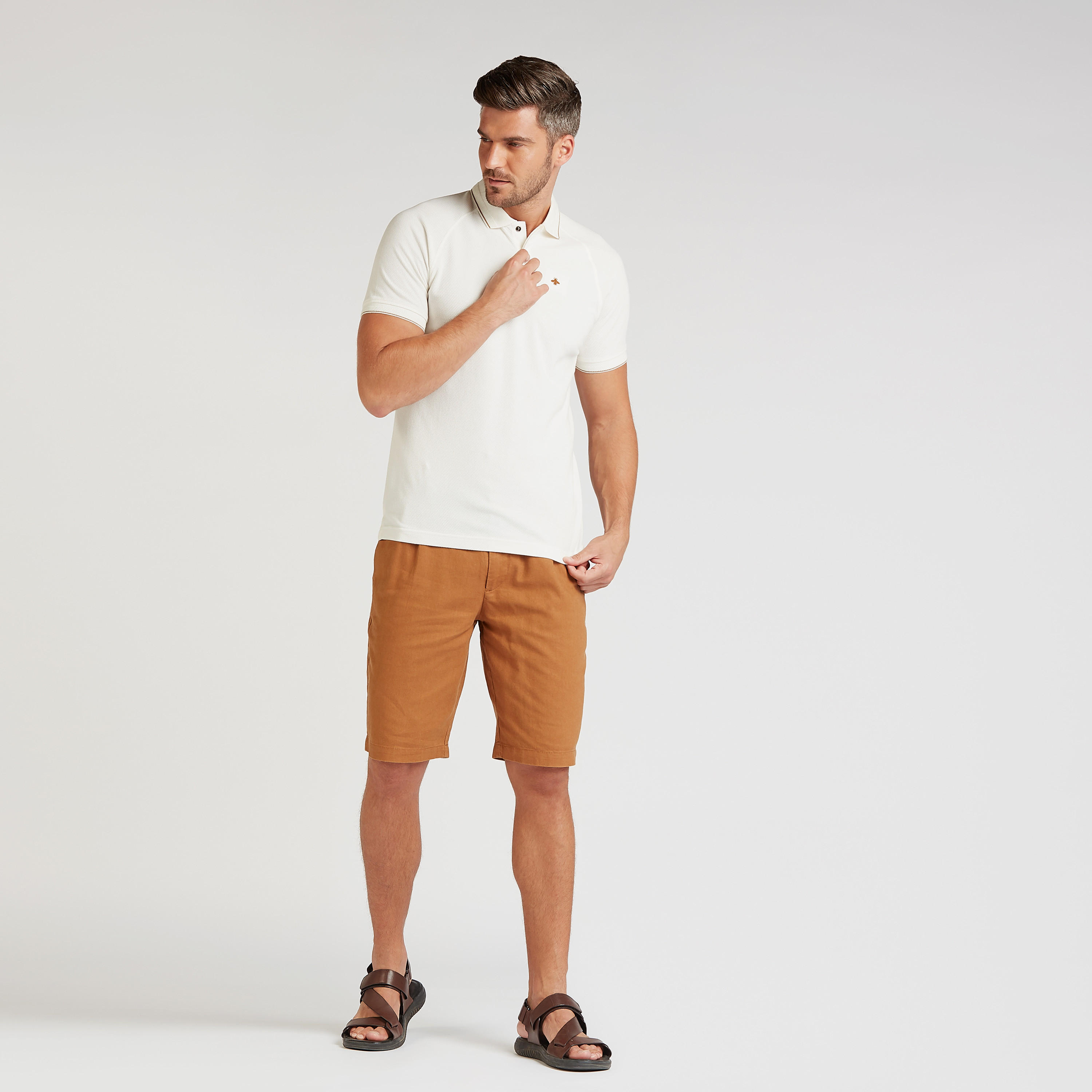تيشيرت بولو بارز الملمس وأكمام مغايرة-men-clothing-tshirtsandpolos-polos-image-2