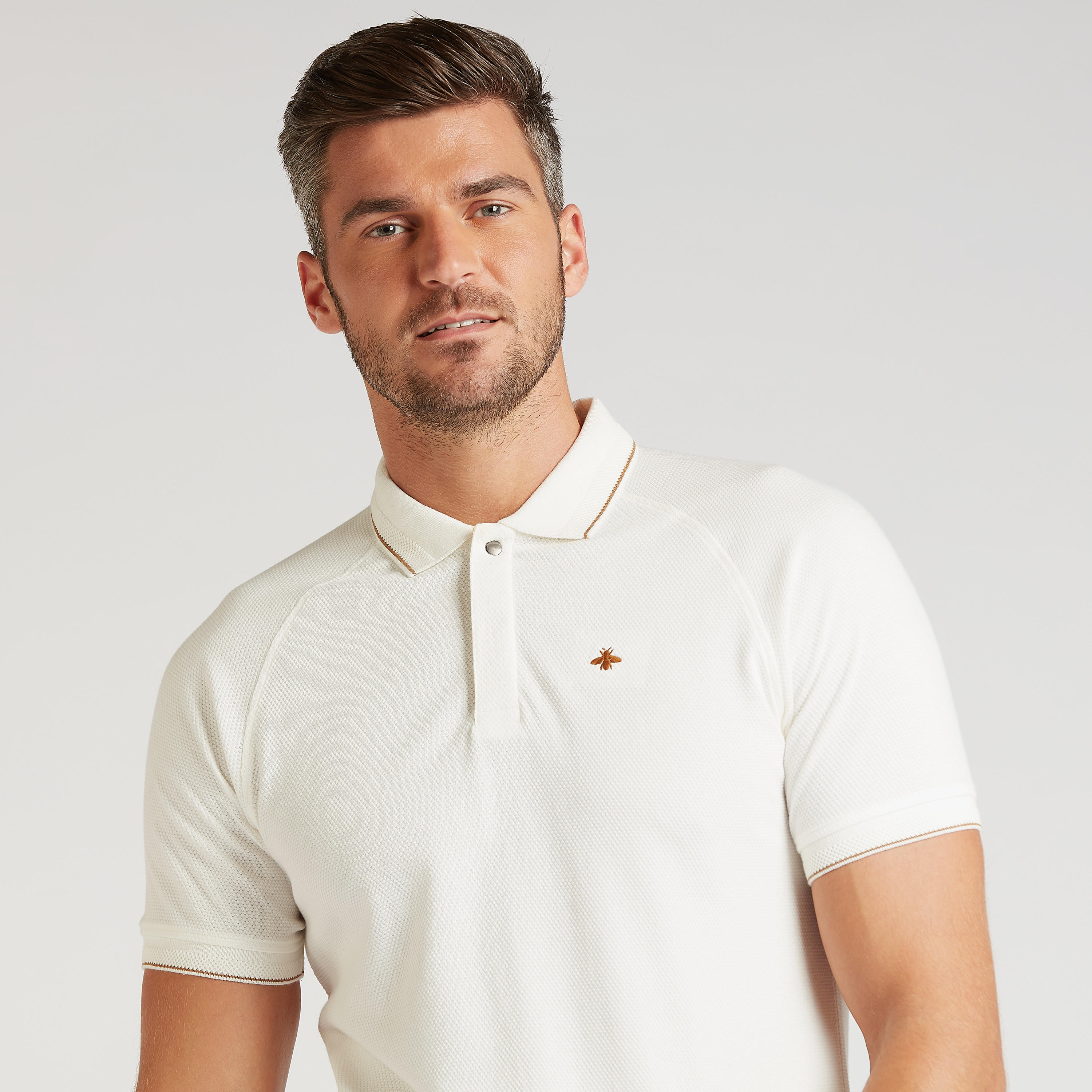 تيشيرت بولو بارز الملمس وأكمام مغايرة-men-clothing-tshirtsandpolos-polos-image-3