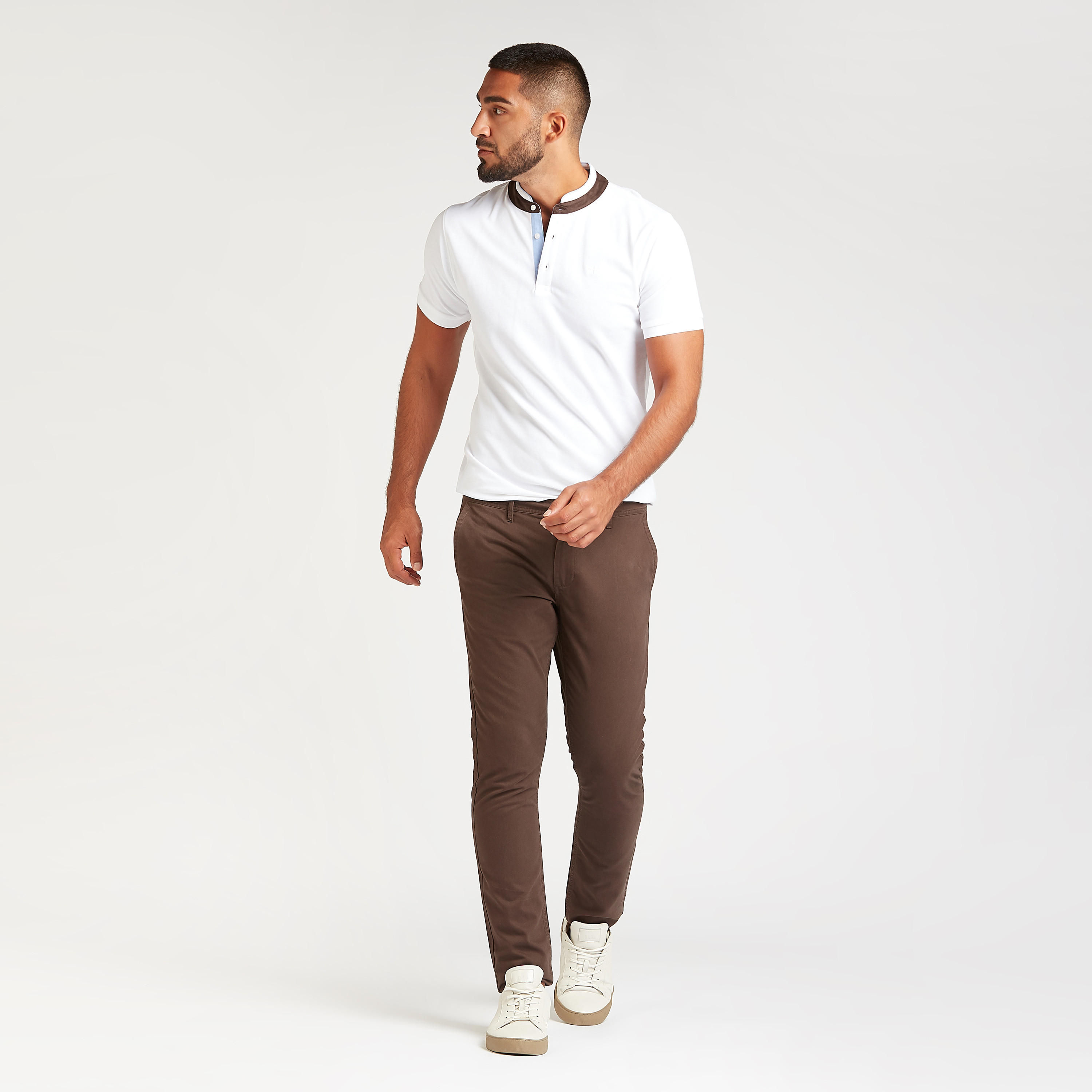 تيشيرت مستدام بارز الملمس بأكمام قصيرة وياقة ماندارين-men-clothing-tshirtsandpolos-tshirts-image-2