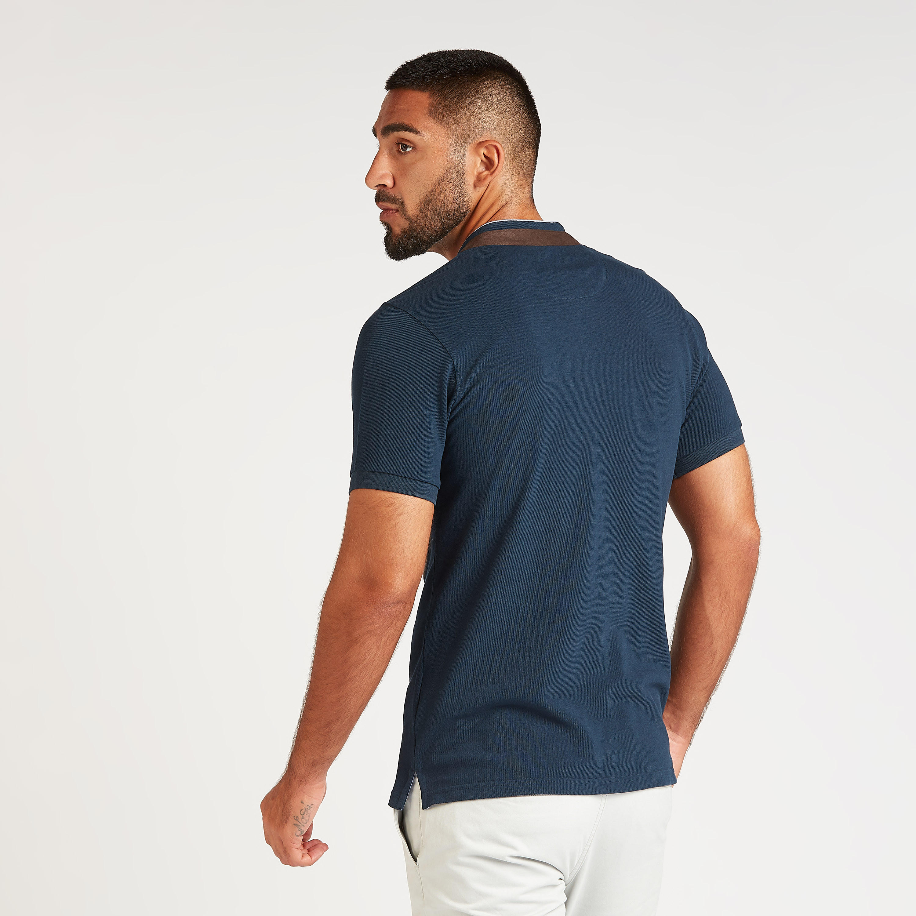 تيشيرت مستدام بارز الملمس بأكمام قصيرة وياقة ماندارين-men-clothing-tshirtsandpolos-tshirts-image-14