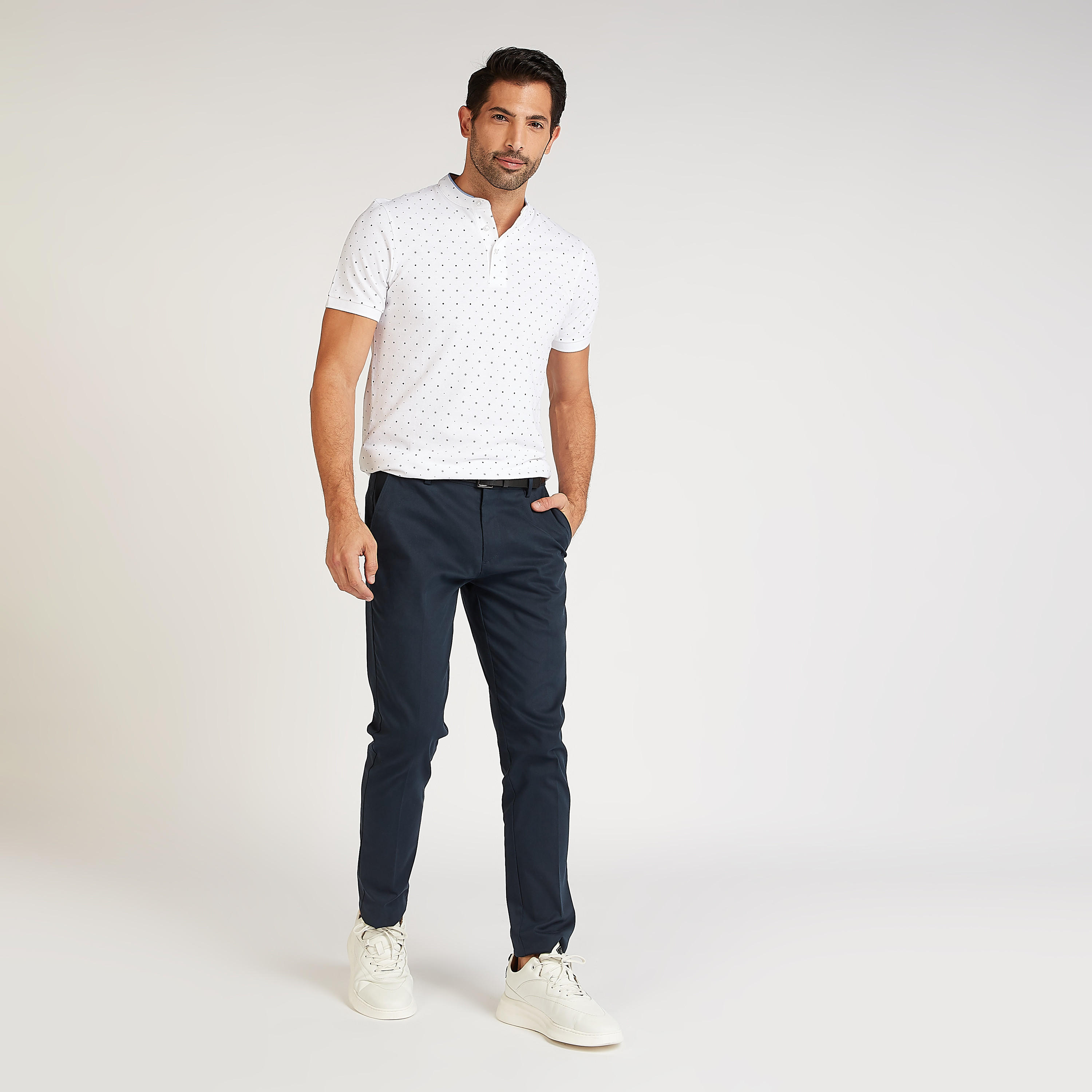 تيشيرت مستدام بأكمام قصيرة وياقة ماندارين وطبعات-men-clothing-tshirtsandpolos-polos-image-2