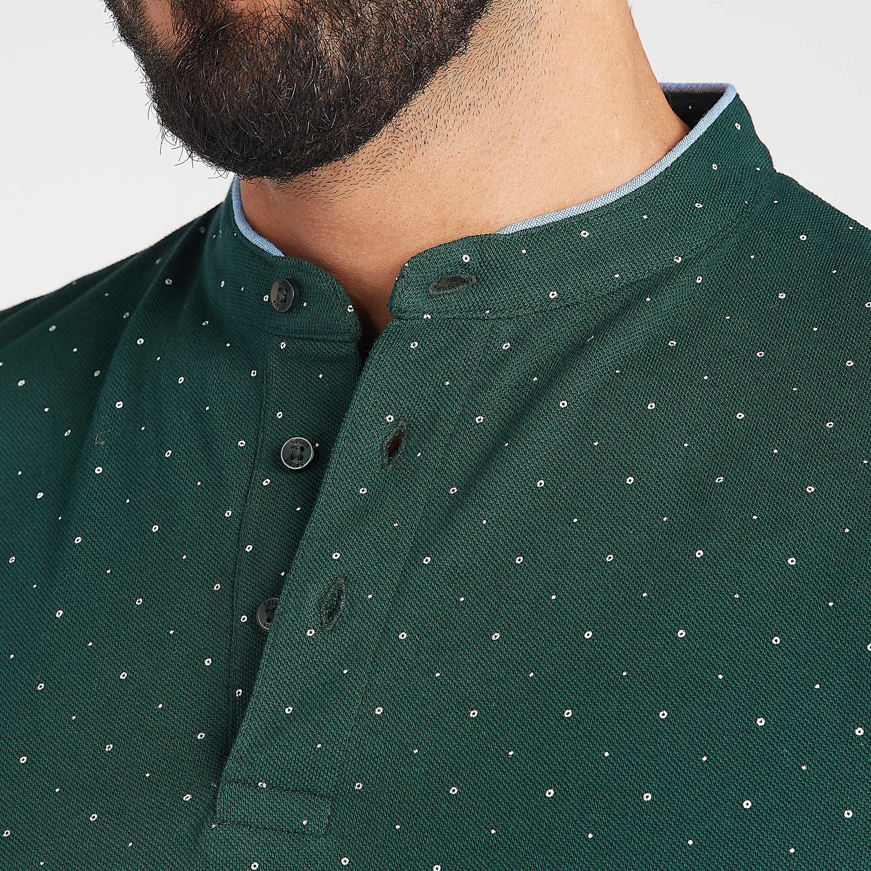 تيشيرت بياقة هينلي مع طبعات وأكمام قصيرة-men-clothing-tshirtsandpolos-tshirts-image-3