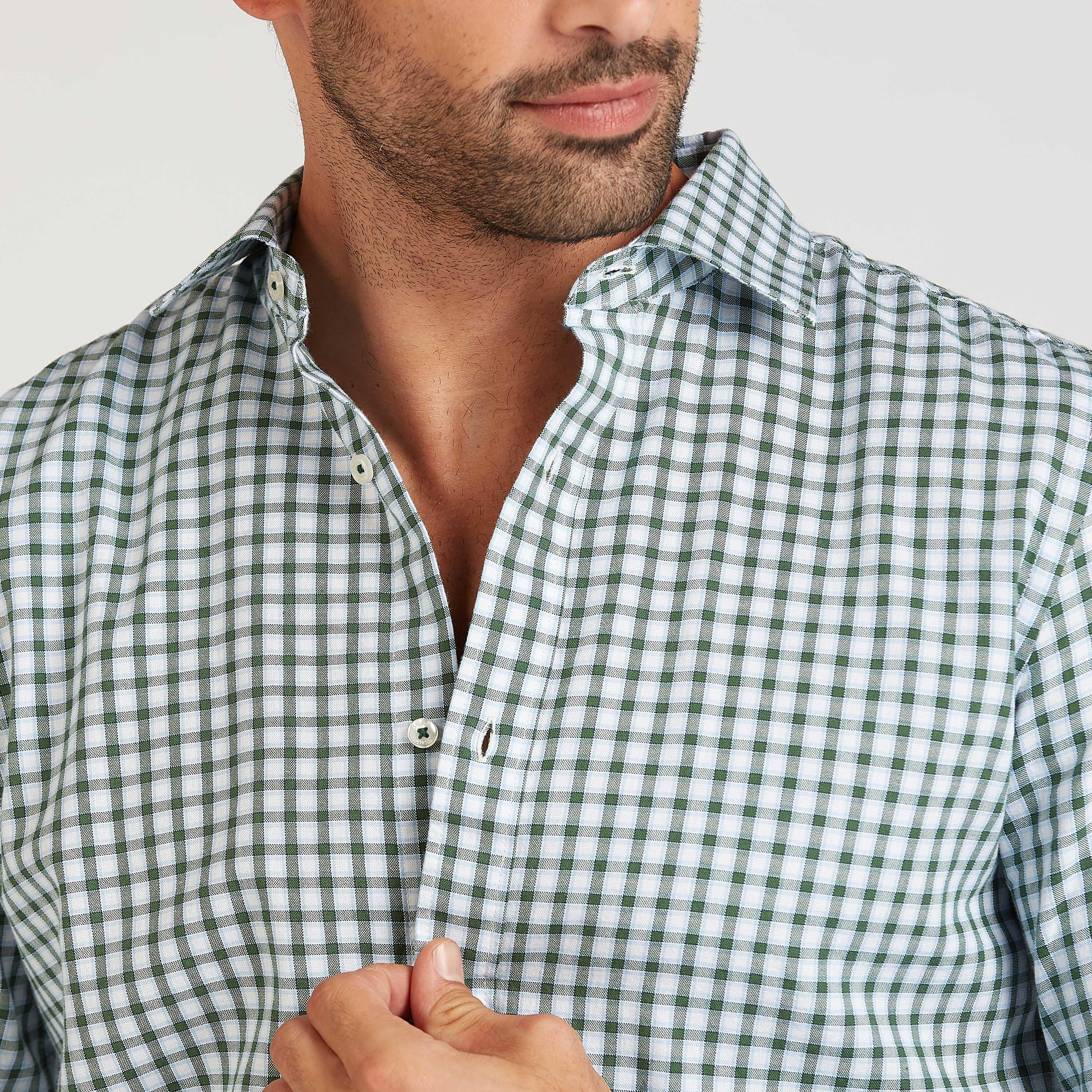 قميص مستدام كاروهات بياقة عادية وأكمام طويلة-men-clothing-shirts-image-3