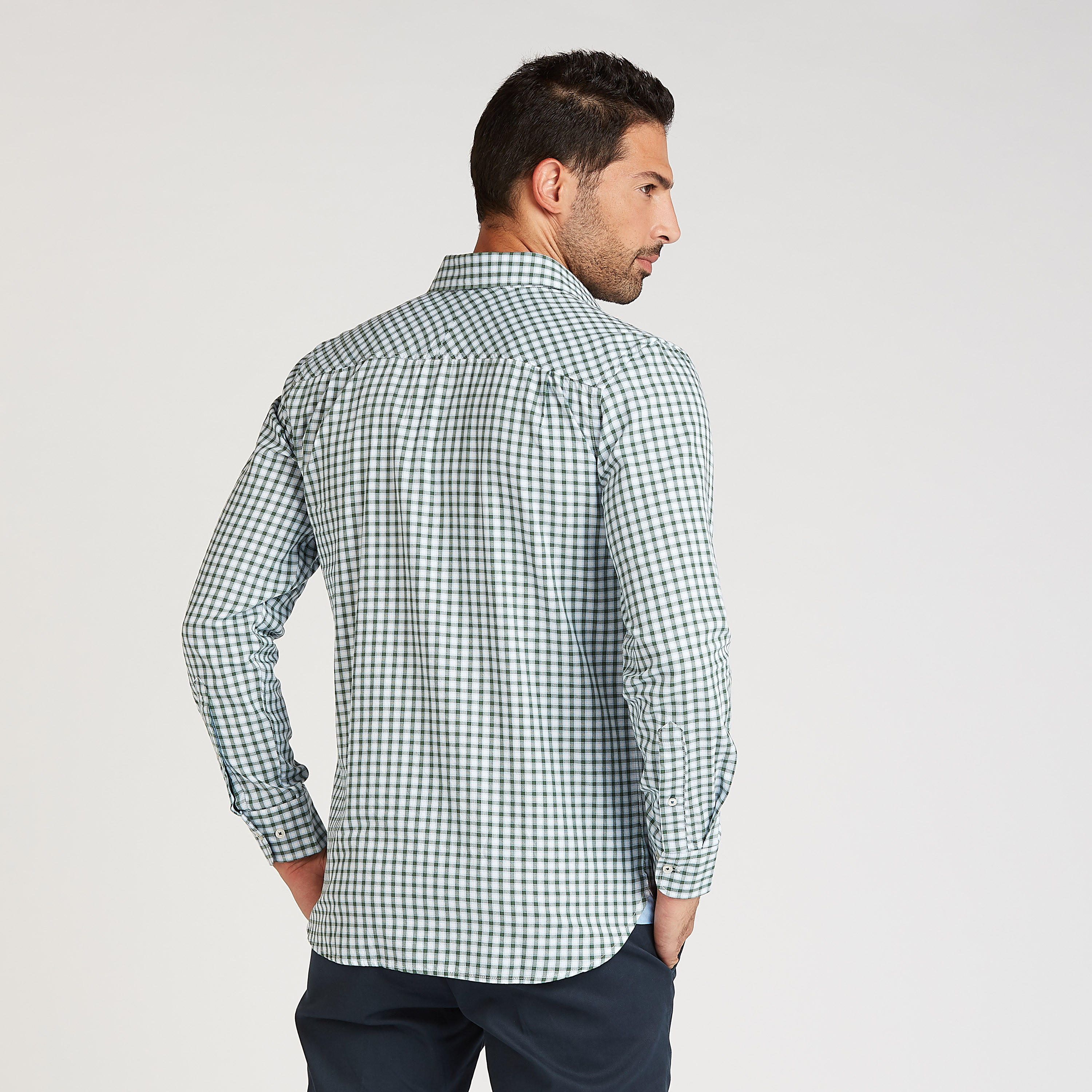 قميص مستدام كاروهات بياقة عادية وأكمام طويلة-men-clothing-shirts-image-4